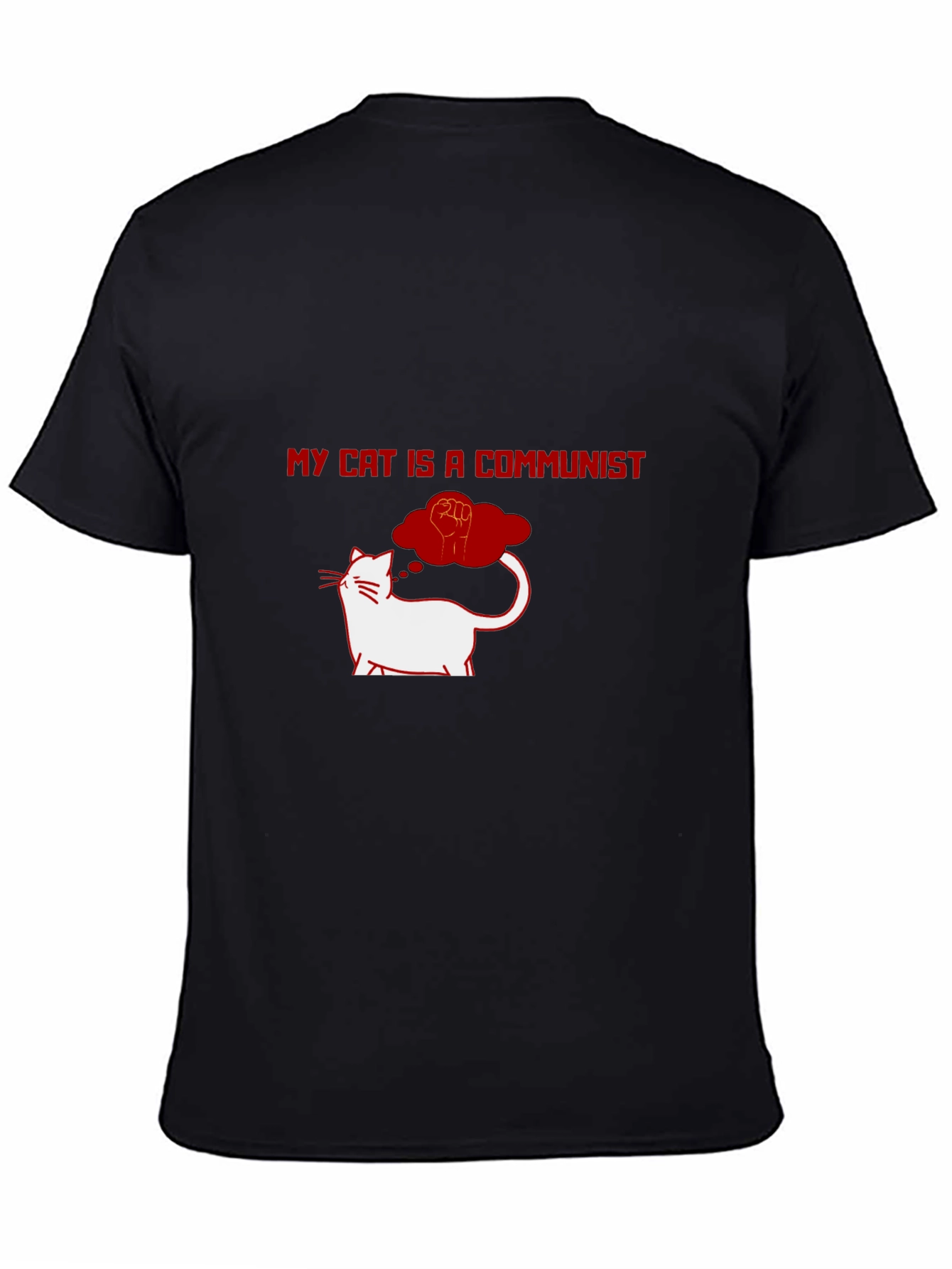 Black My Cat is a Communist T-Shirt view 4
