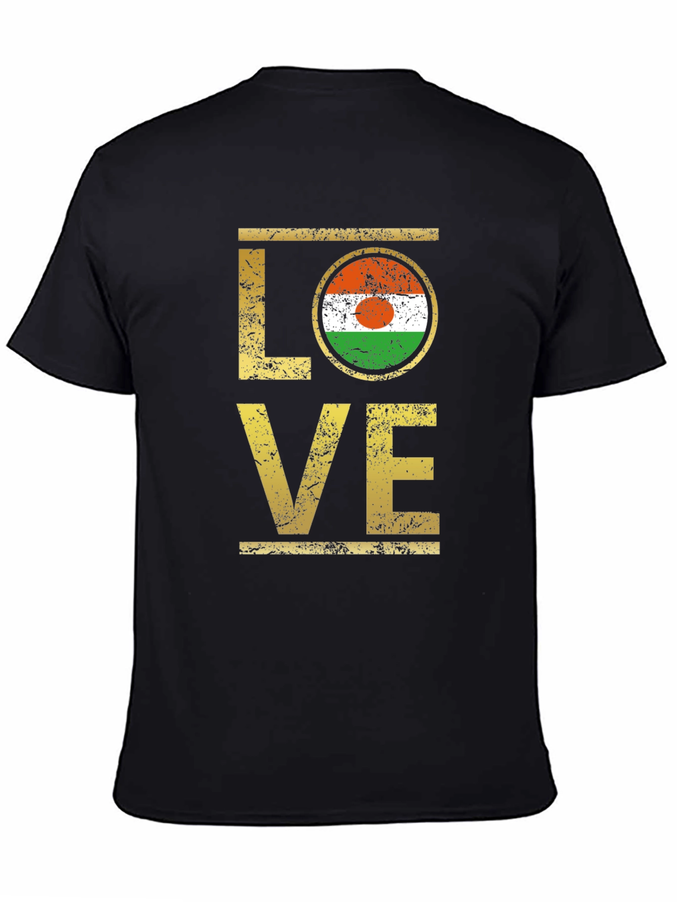 Black Niger Flag LOVE Graphic Tee view 4
