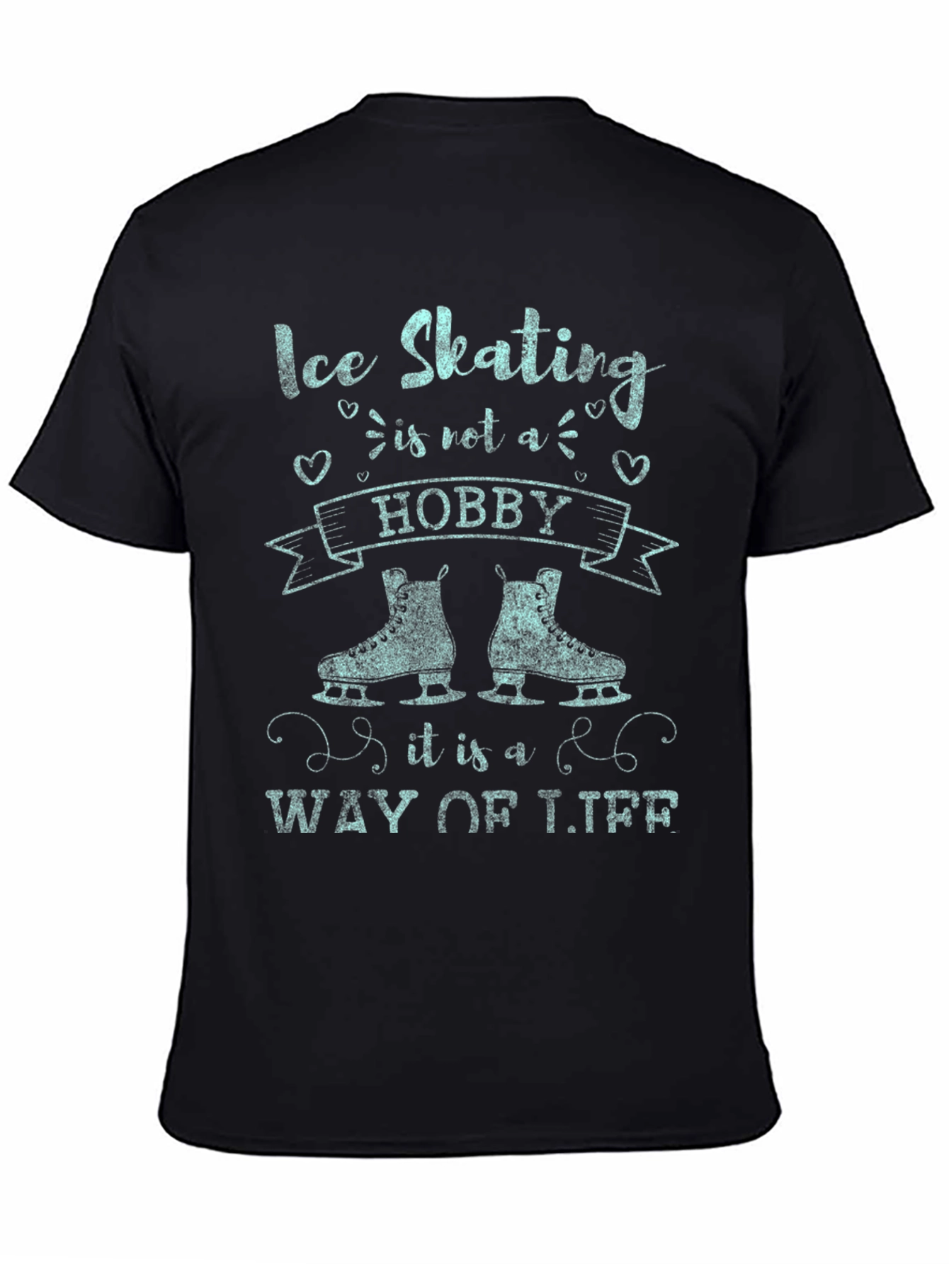 Black Ice Skating is Not a Hobby Tee view 4