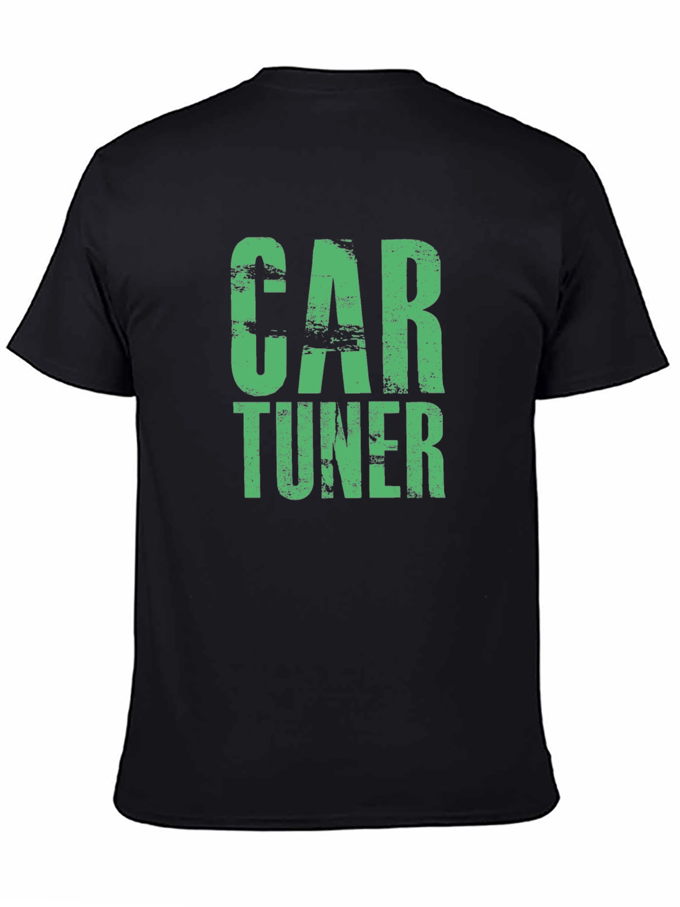 Black Car Tuner Distressed Graphic Tee - Black Cotton Blend view 4