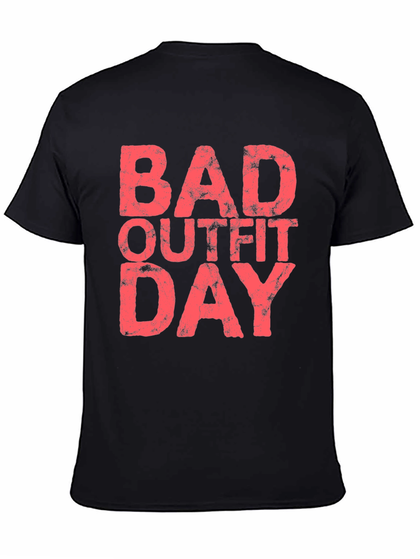 Black Bad Outfit Day T-Shirt - Men's Black Tee view 4