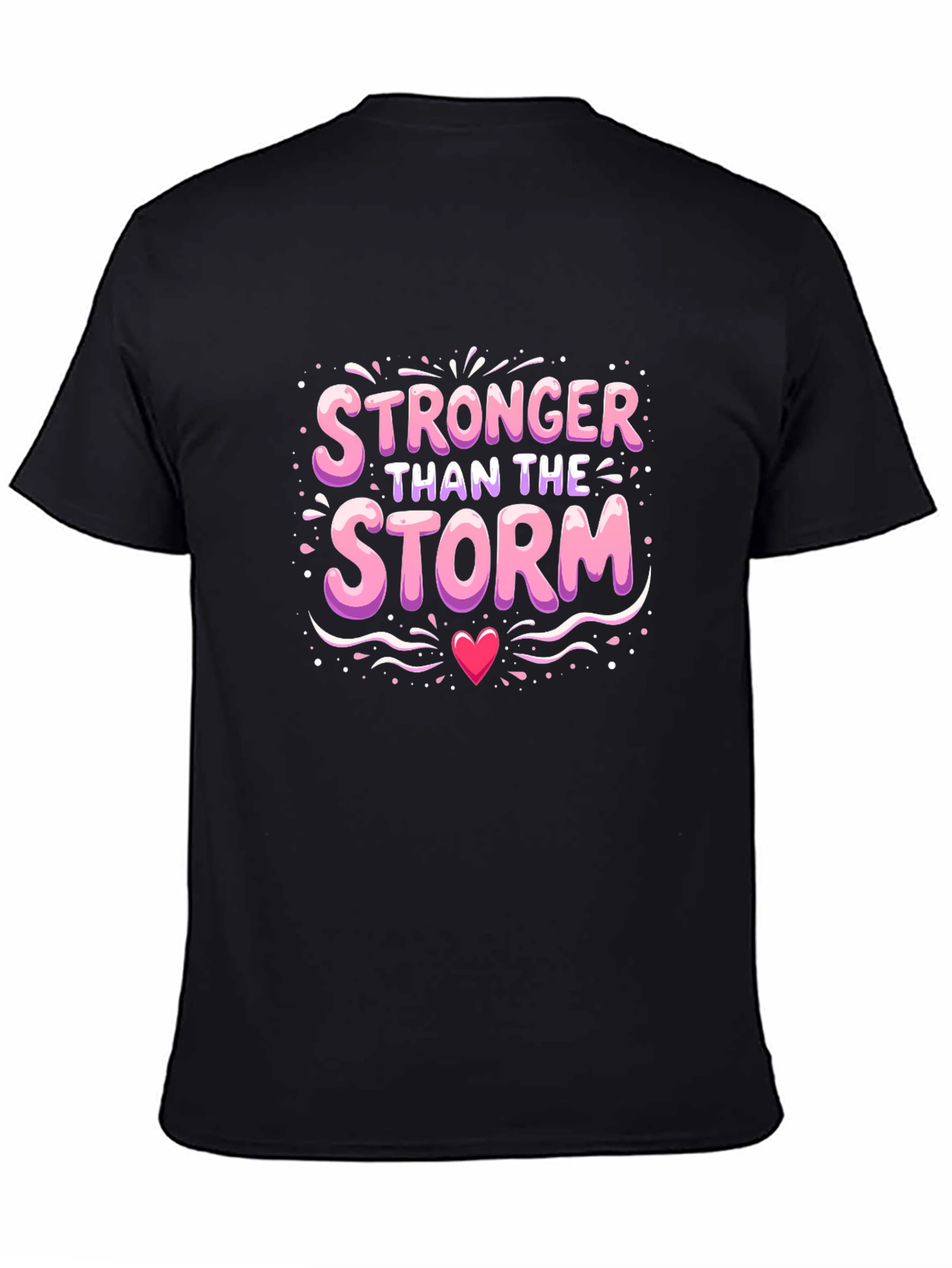 Black Stronger Than The Storm T-Shirt view 4