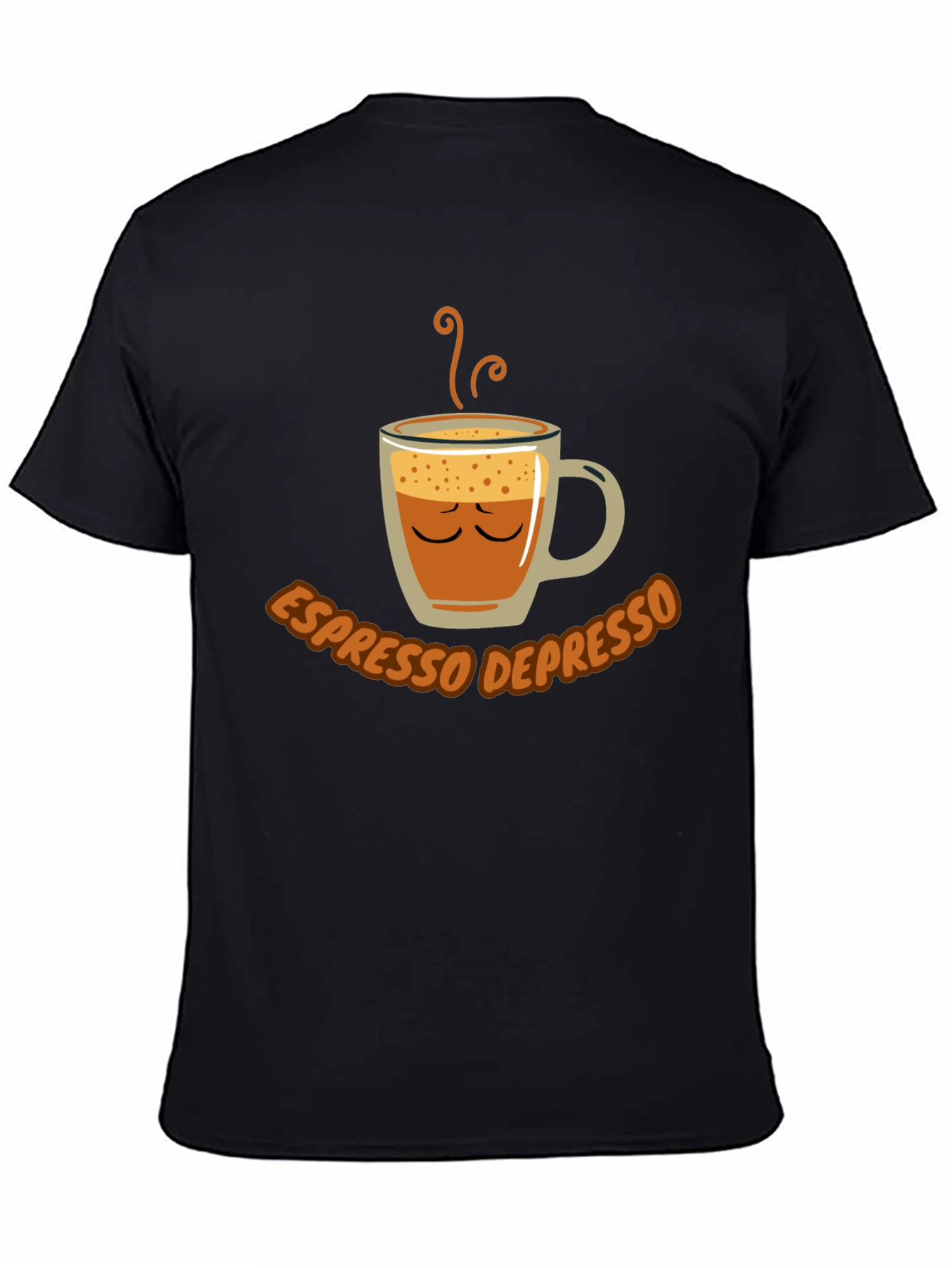 Black Espresso Depresso Funny Coffee T-Shirt view 4