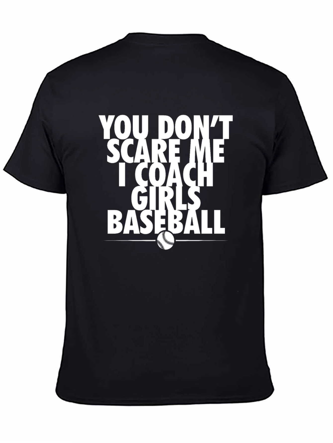Black Coach Girls Baseball T-Shirt - Funny & Unique! view 4