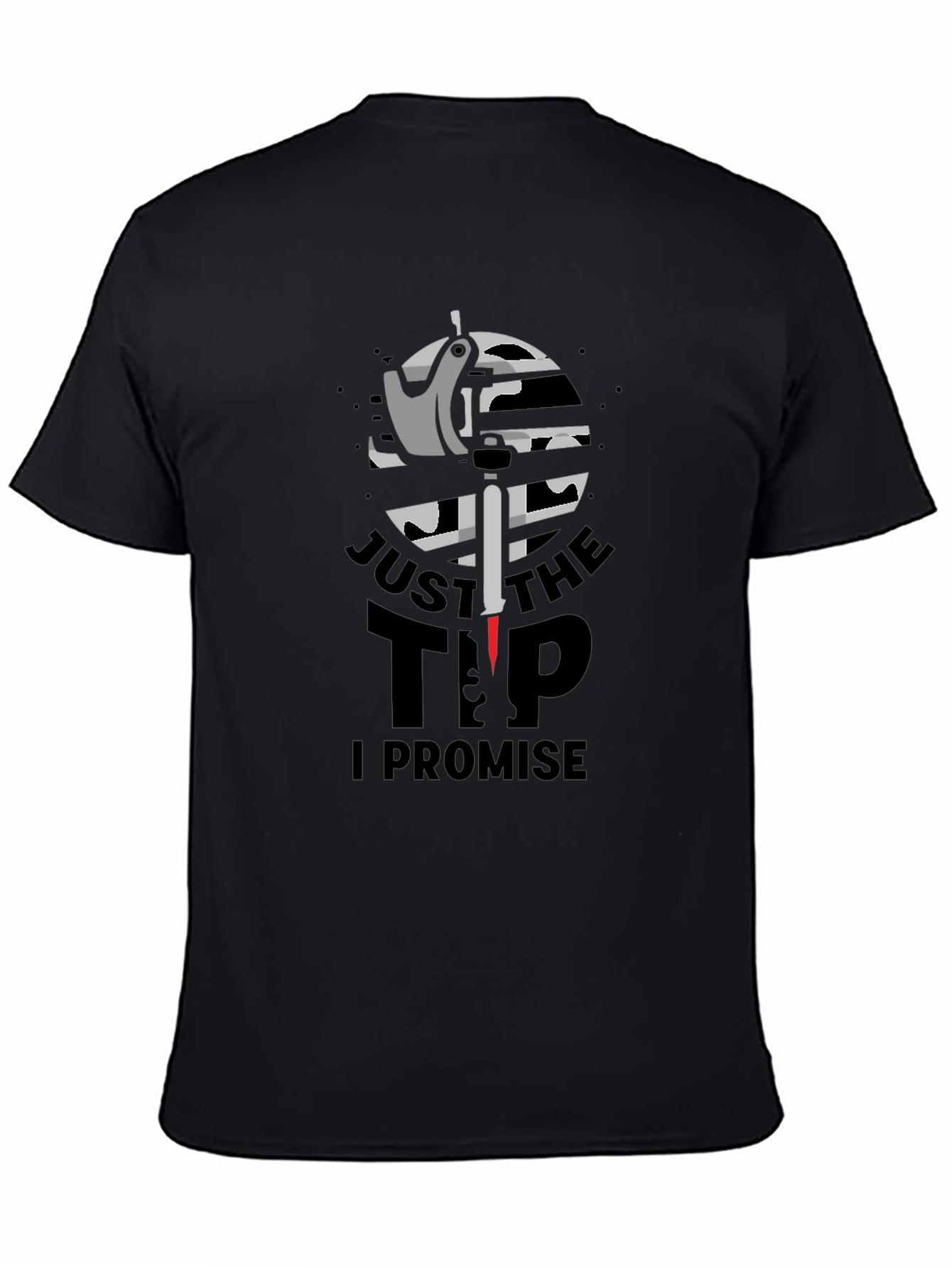 Black Just the Tip T-Shirt - Tattoo Lover Humor view 4