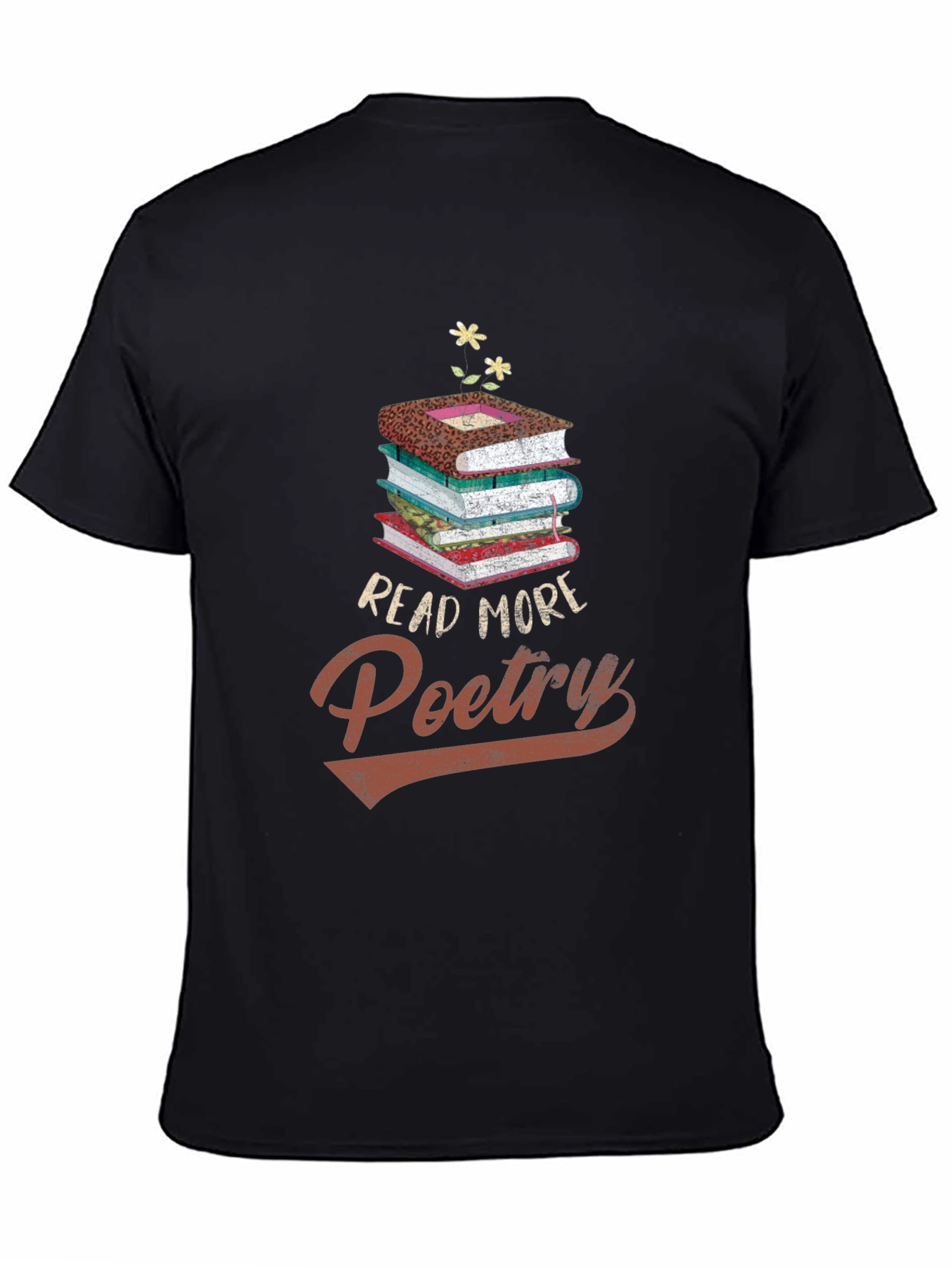 Black Read More Poetry T-Shirt - Literary Apparel view 4