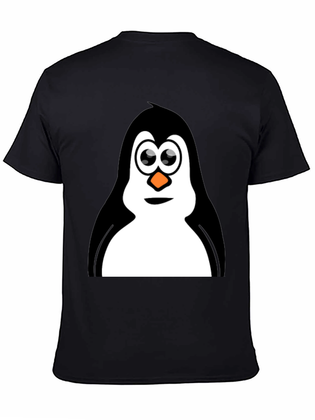 Black Penguin Graphic Tee - Black Cotton T-Shirt view 4