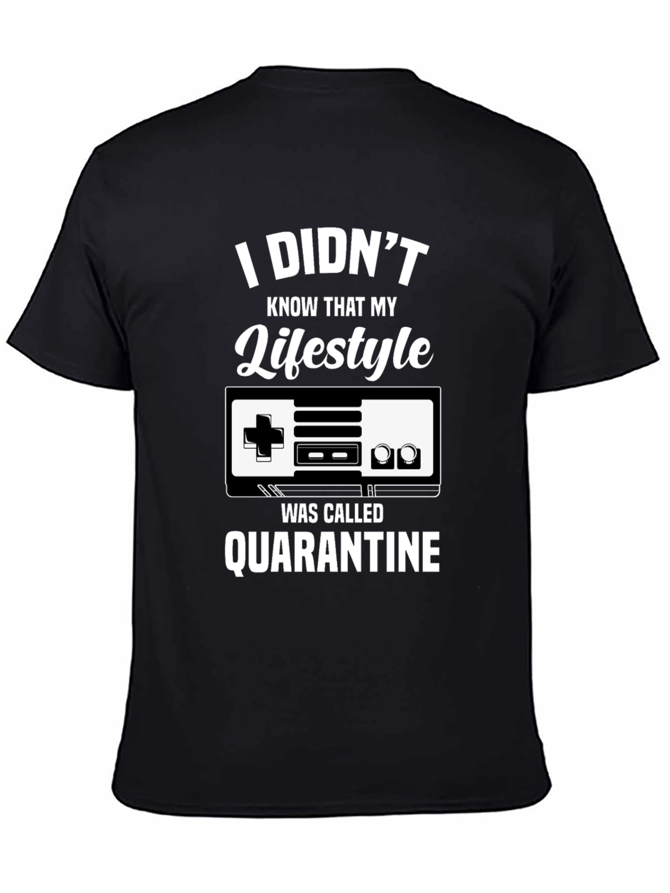Black I Didn't Know Quarantine Lifestyle T-Shirt view 4