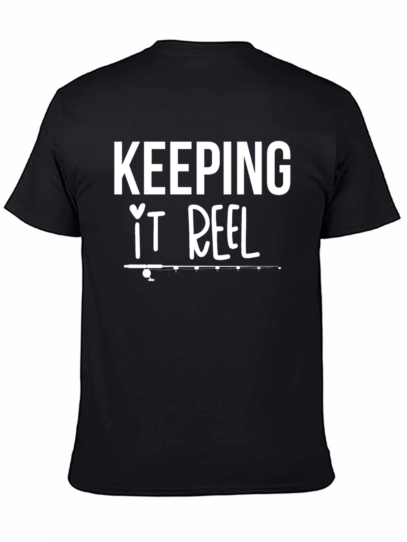 Black Keeping It Reel Fishing T-Shirt view 4