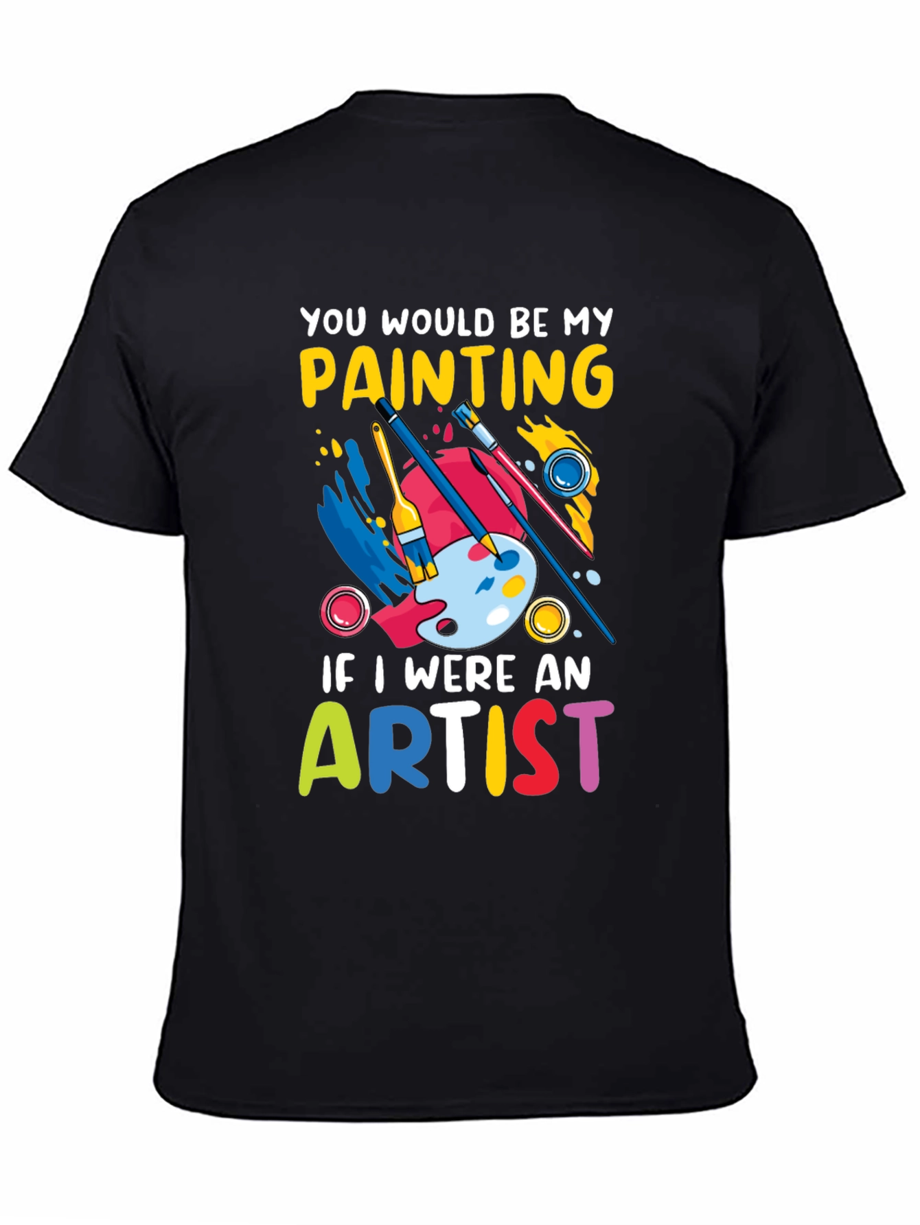 Black Artist Painting Graphic T-Shirt view 4