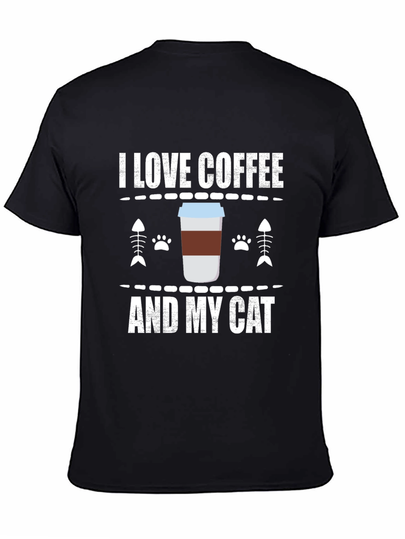 Black Coffee & Cat Lover T-Shirt view 4