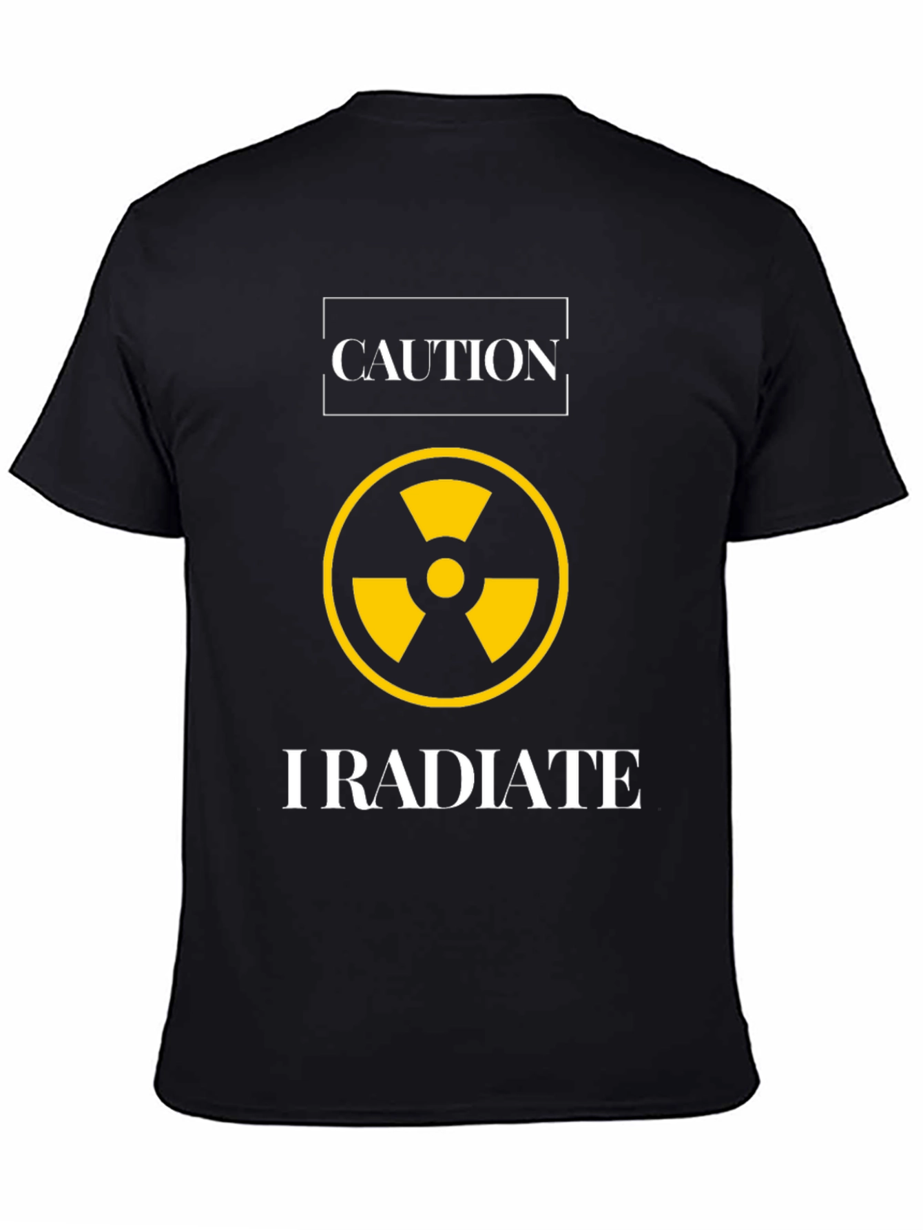 Black Caution I Radiate Graphic Tee view 4