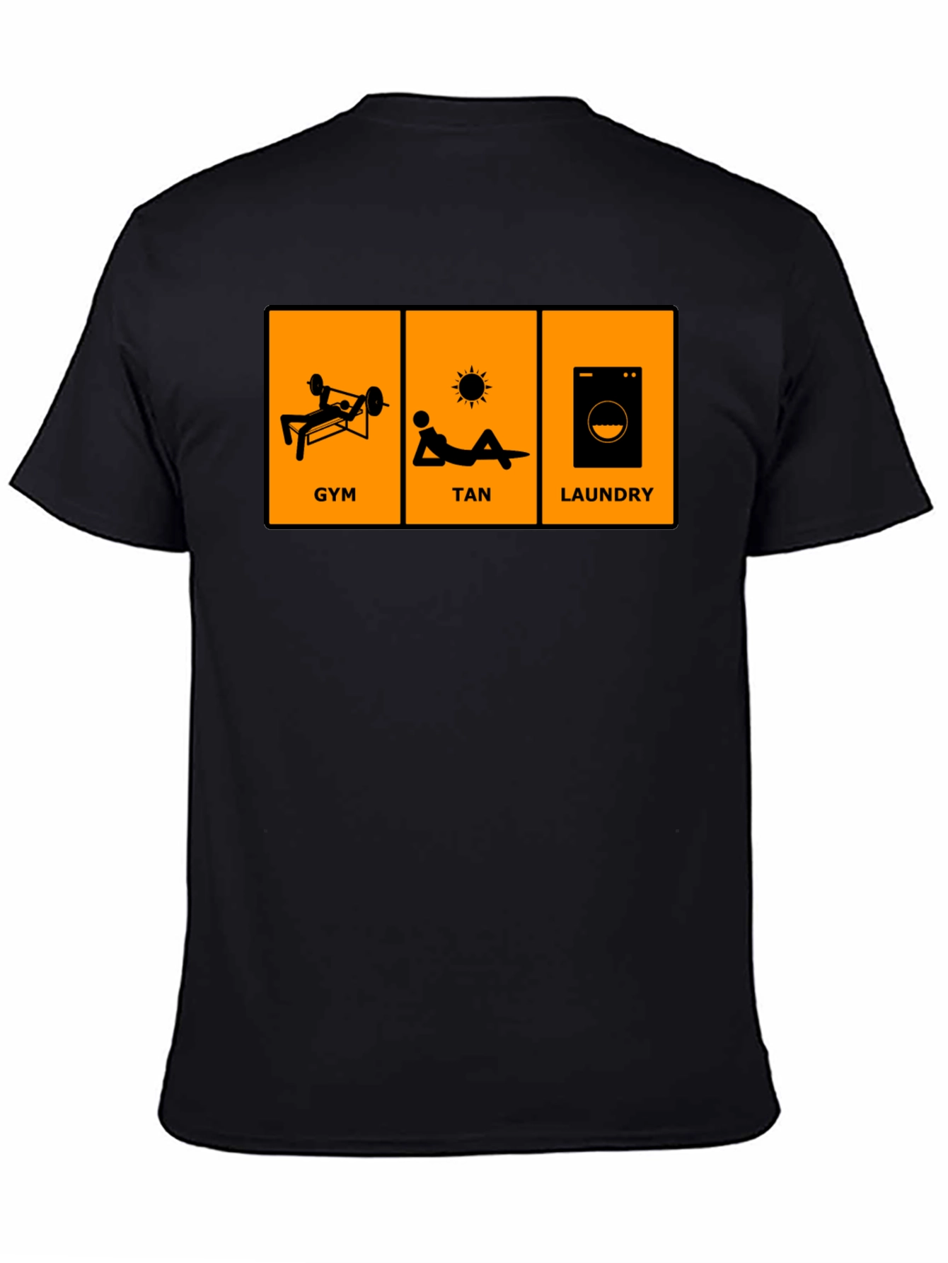Black Gym, Tan, Laundry Graphic T-Shirt view 4
