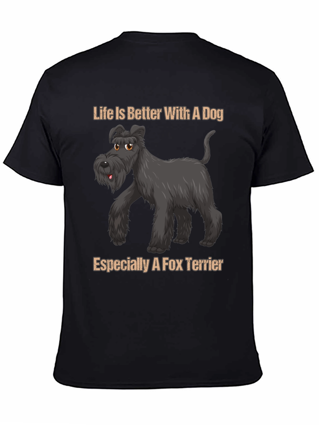 Black Dog Lover T-Shirt - Life is Better With A Dog view 4