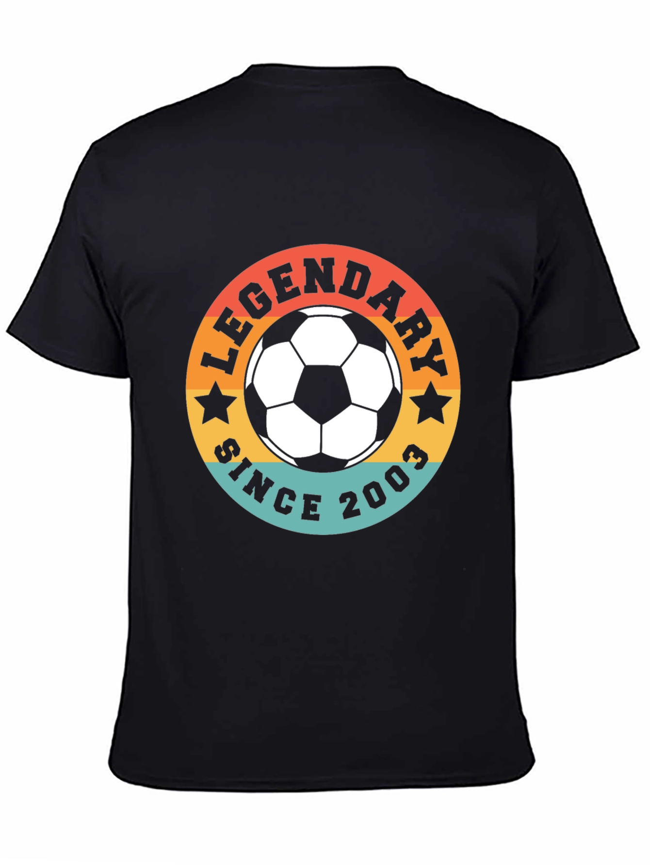 Black Legendary Since 2003 Soccer T-Shirt view 4