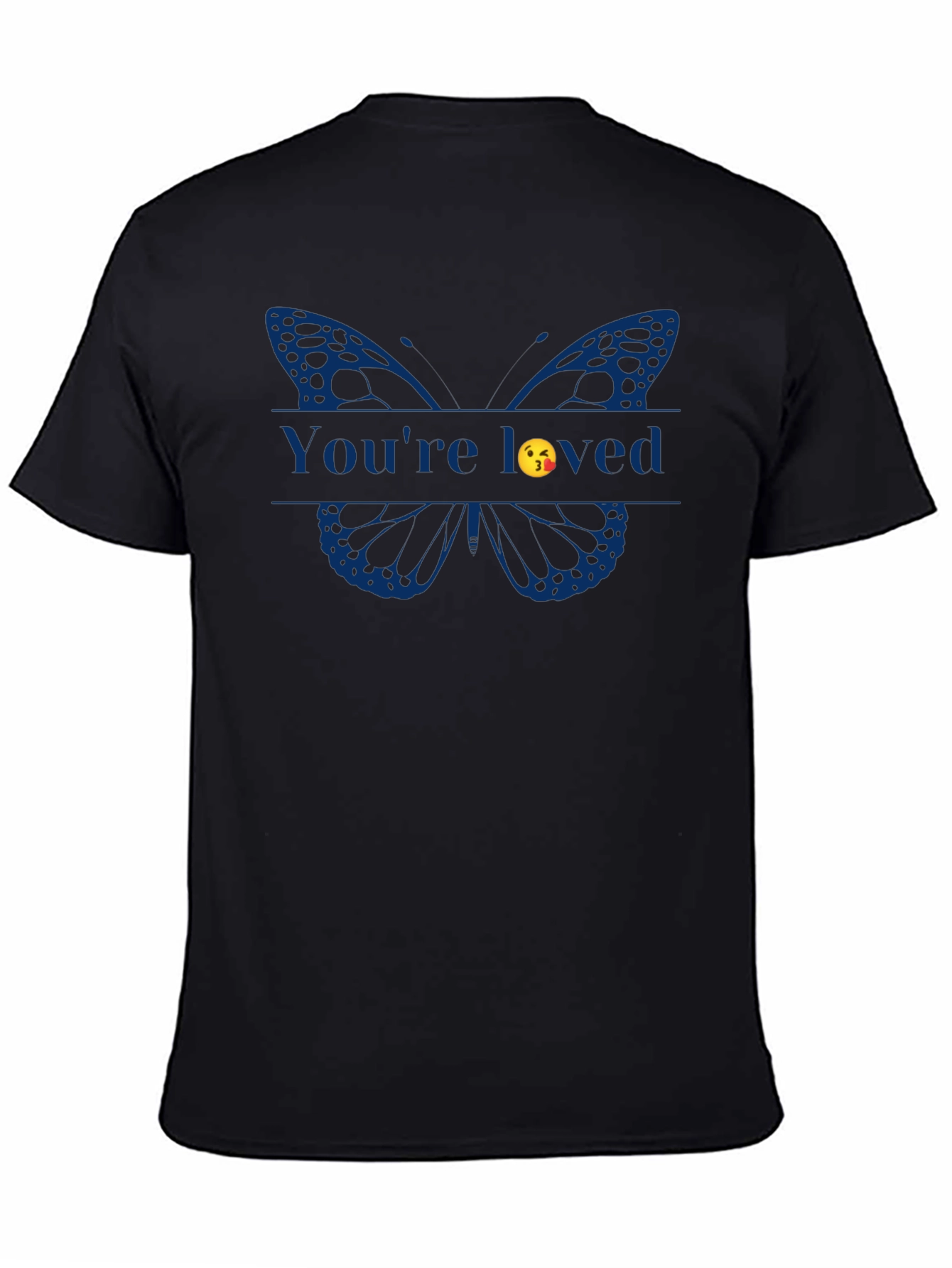 Black You're Loved Butterfly Graphic Tee - Black view 4