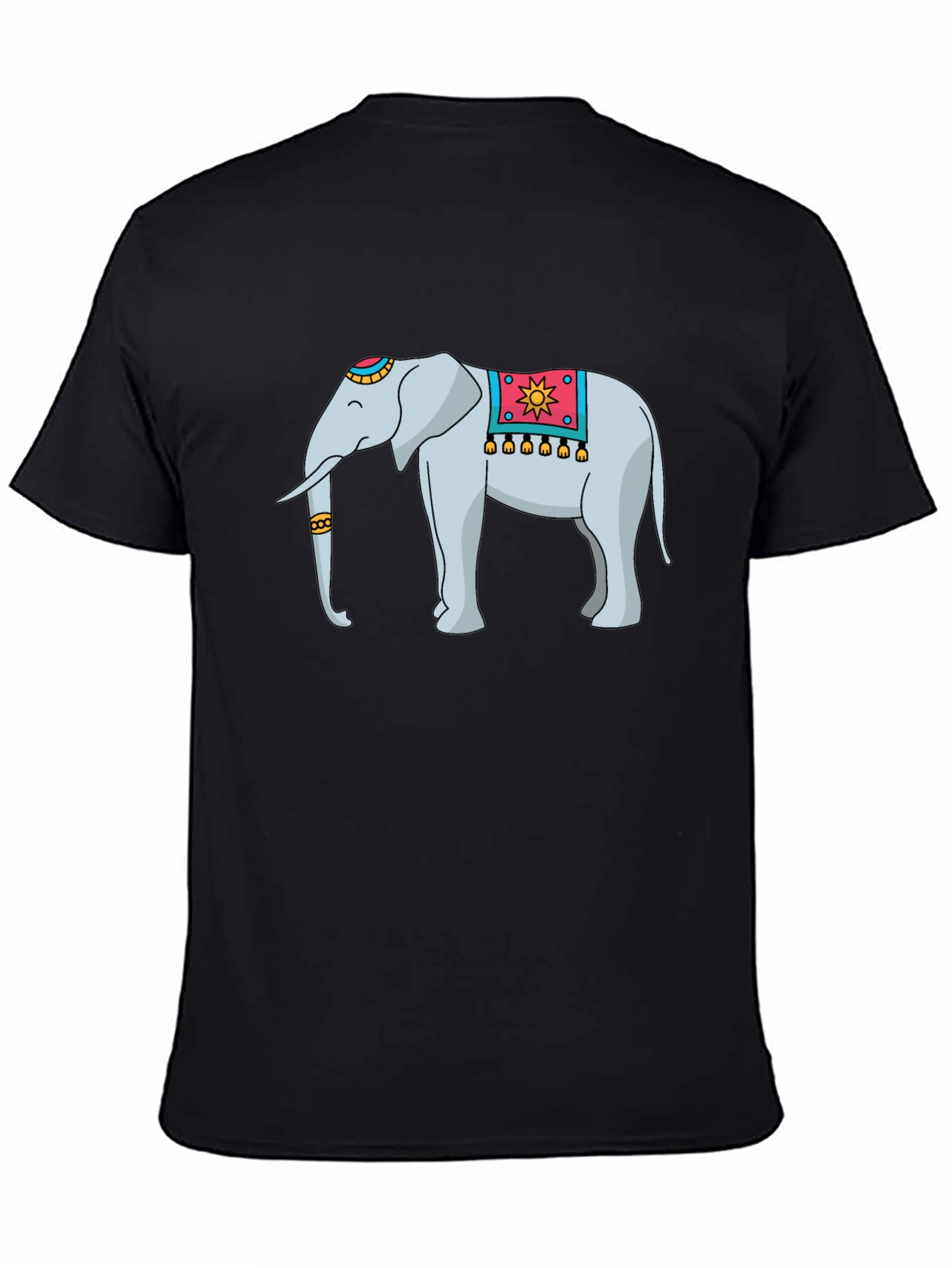 Black Elephant Graphic Tee - Black Cotton Blend view 4