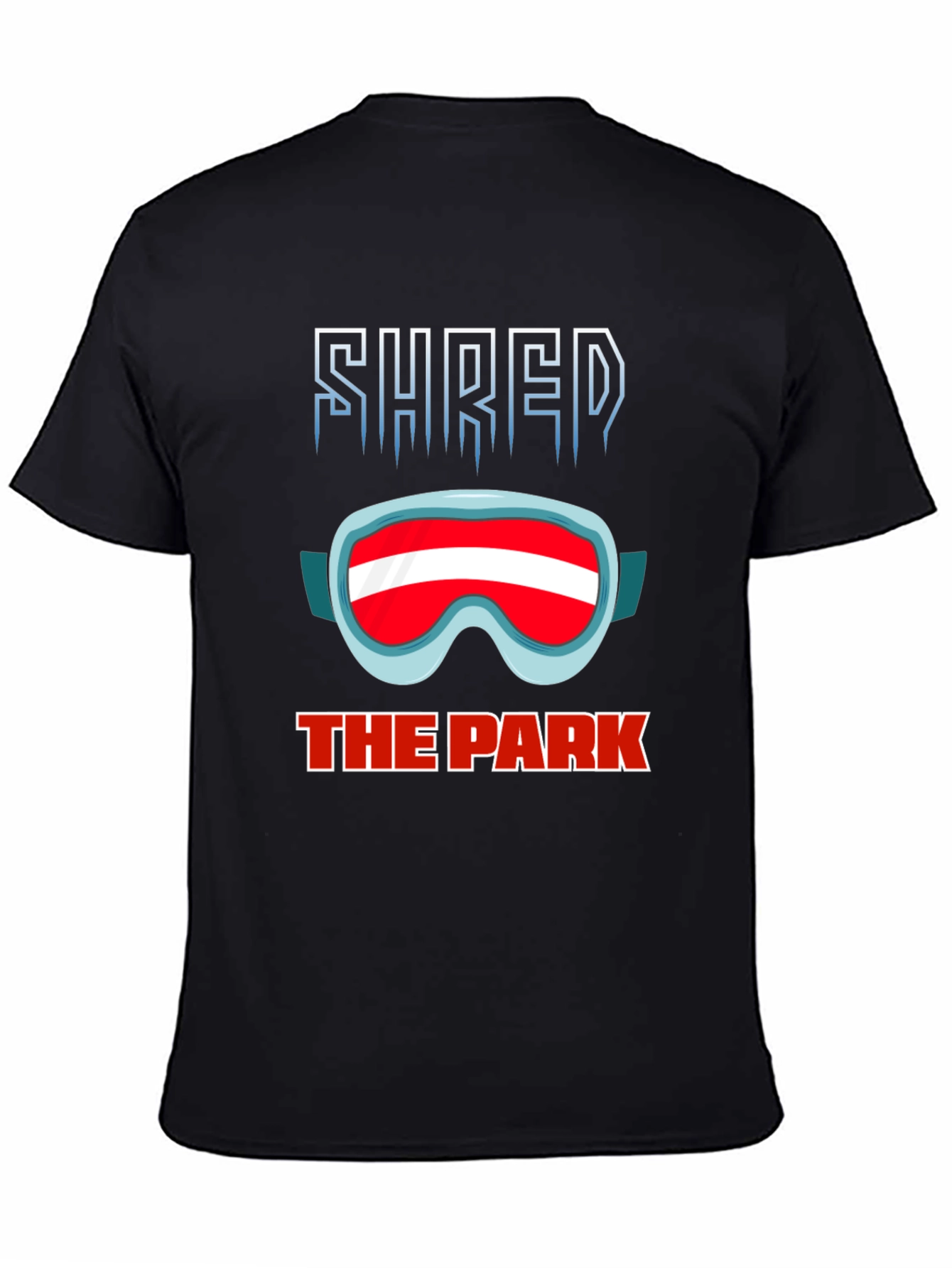 Black Shred the Park Black Graphic T-Shirt view 4
