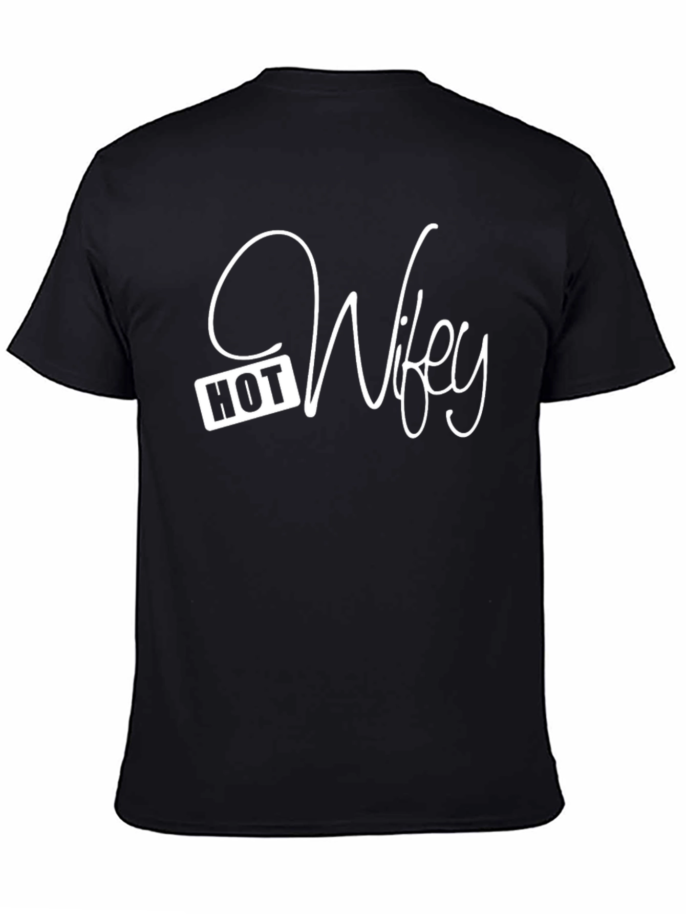 Black Hot Wifey Graphic T-Shirt - Black view 4