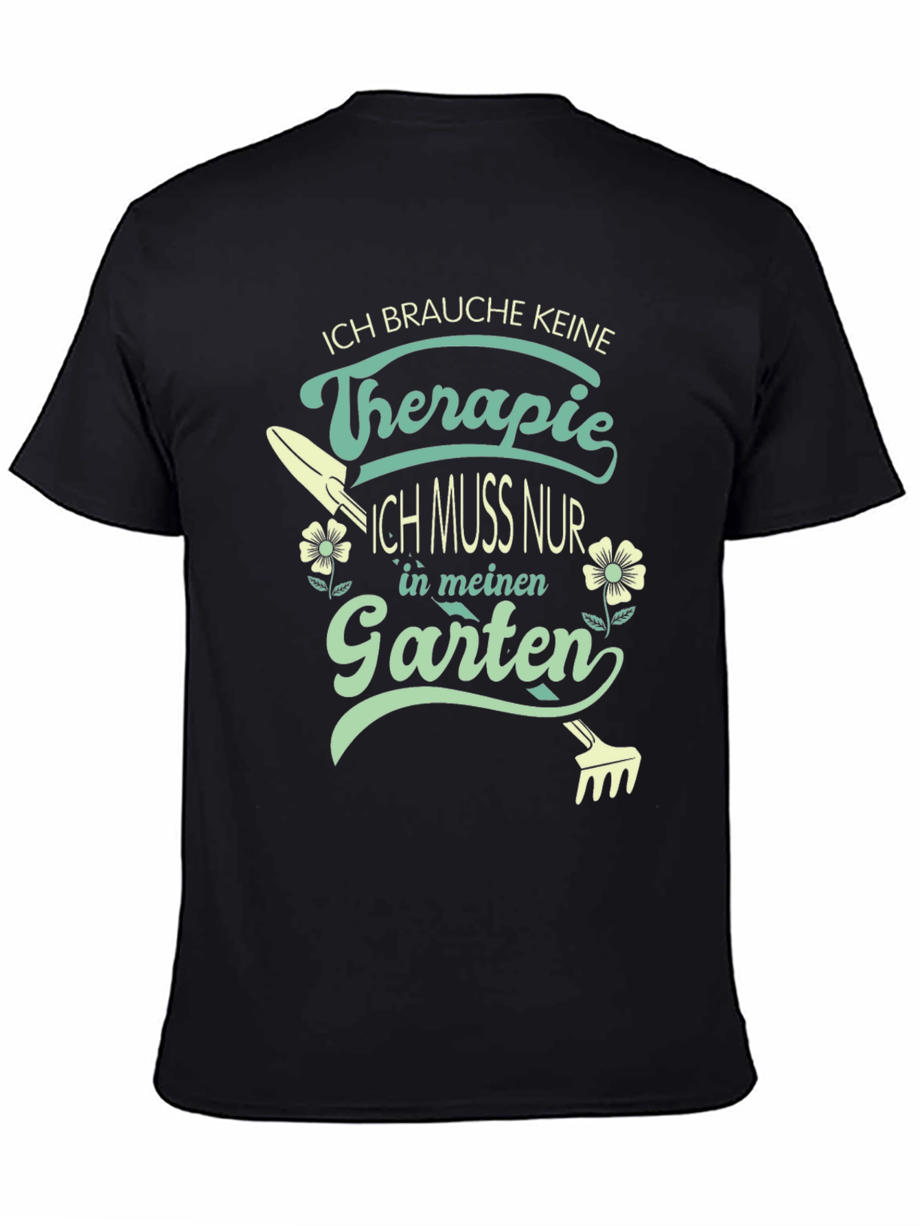 Black Therapie Garten T-Shirt: Gardening is My Therapy view 4