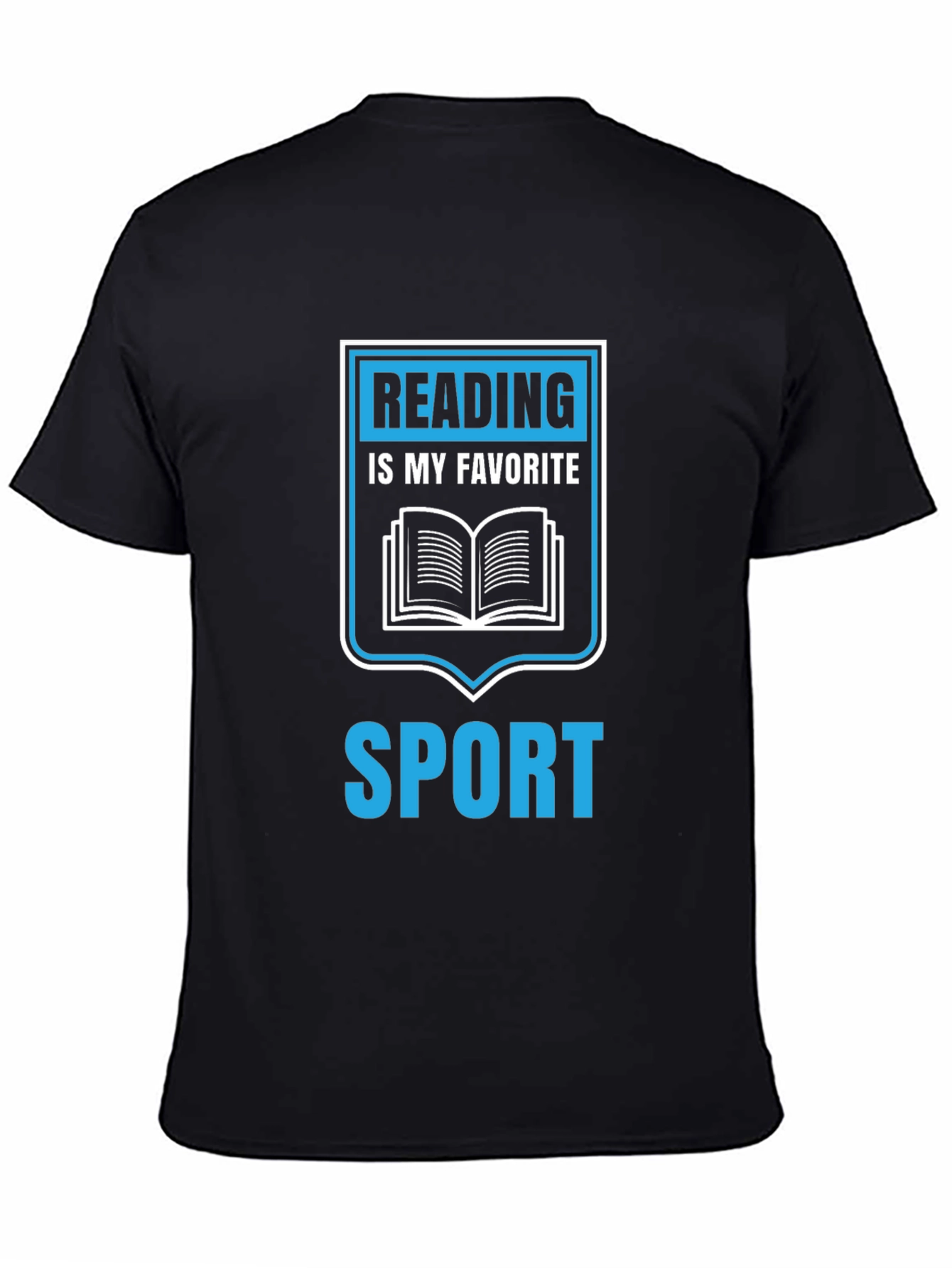 Black Reading is My Favorite Sport Black T-Shirt view 4