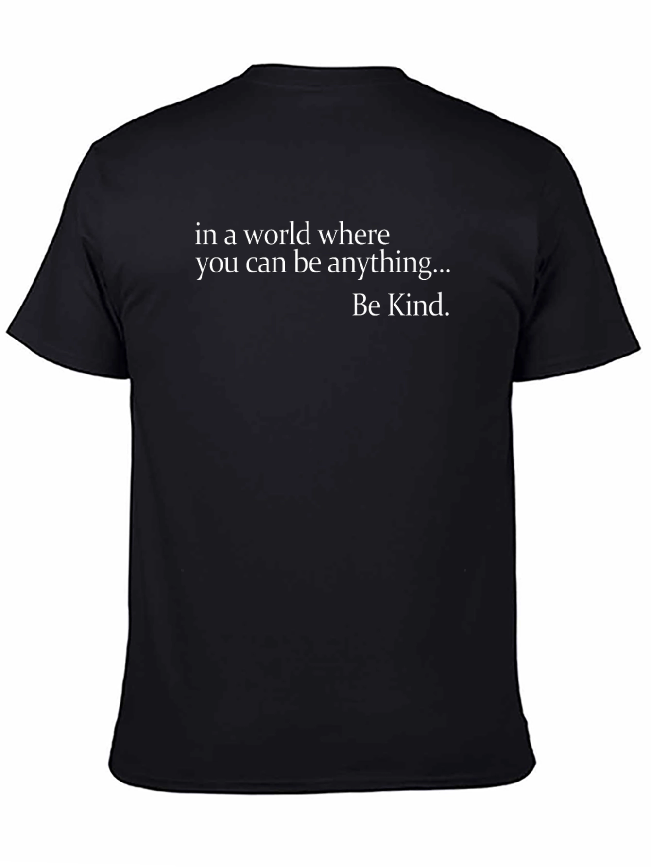 Black Be Kind T-Shirt - Inspirational Graphic Tee view 4