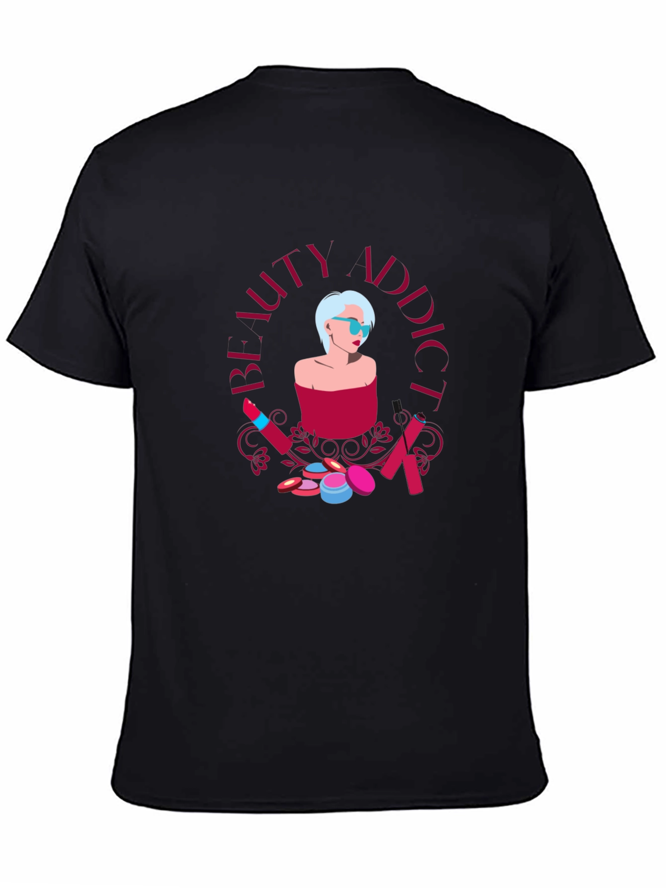 Black Beauty Addict Graphic T-Shirt - Stylish Unisex Tee view 4