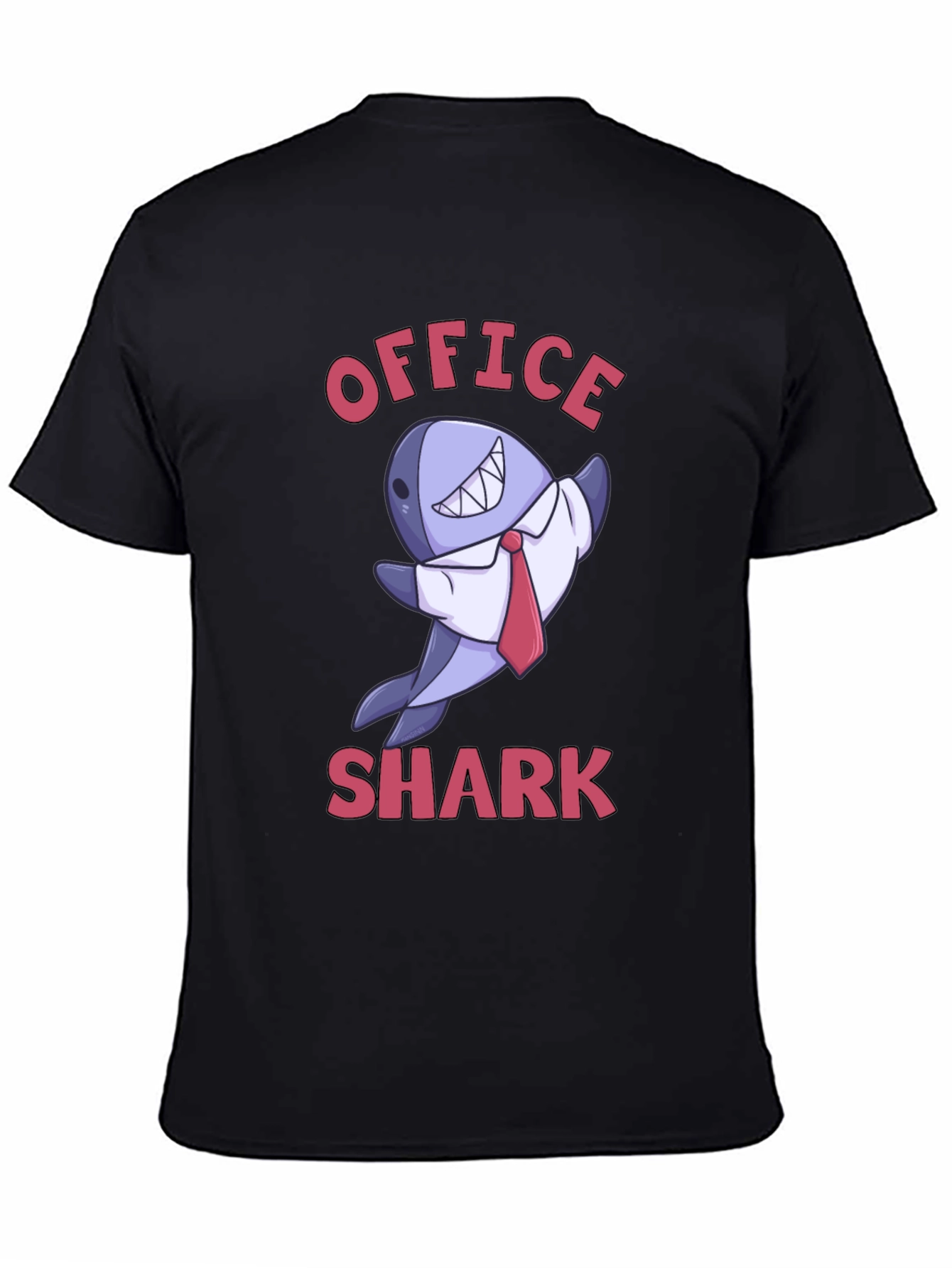 Black Office Shark Graphic T-Shirt - Funny & Unique! view 4
