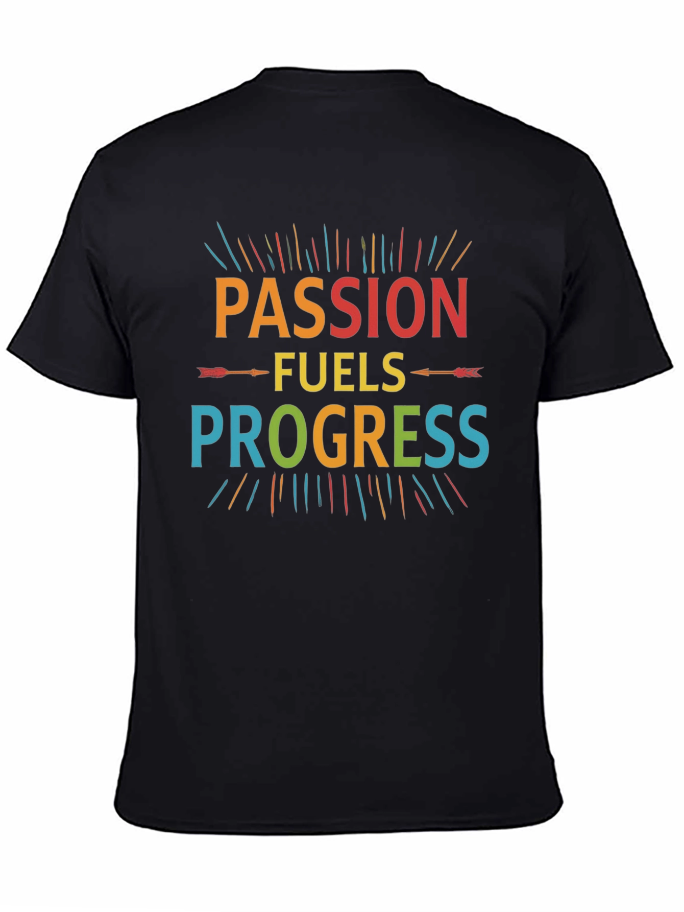 Black Passion Fuels Progress Graphic Tee view 4
