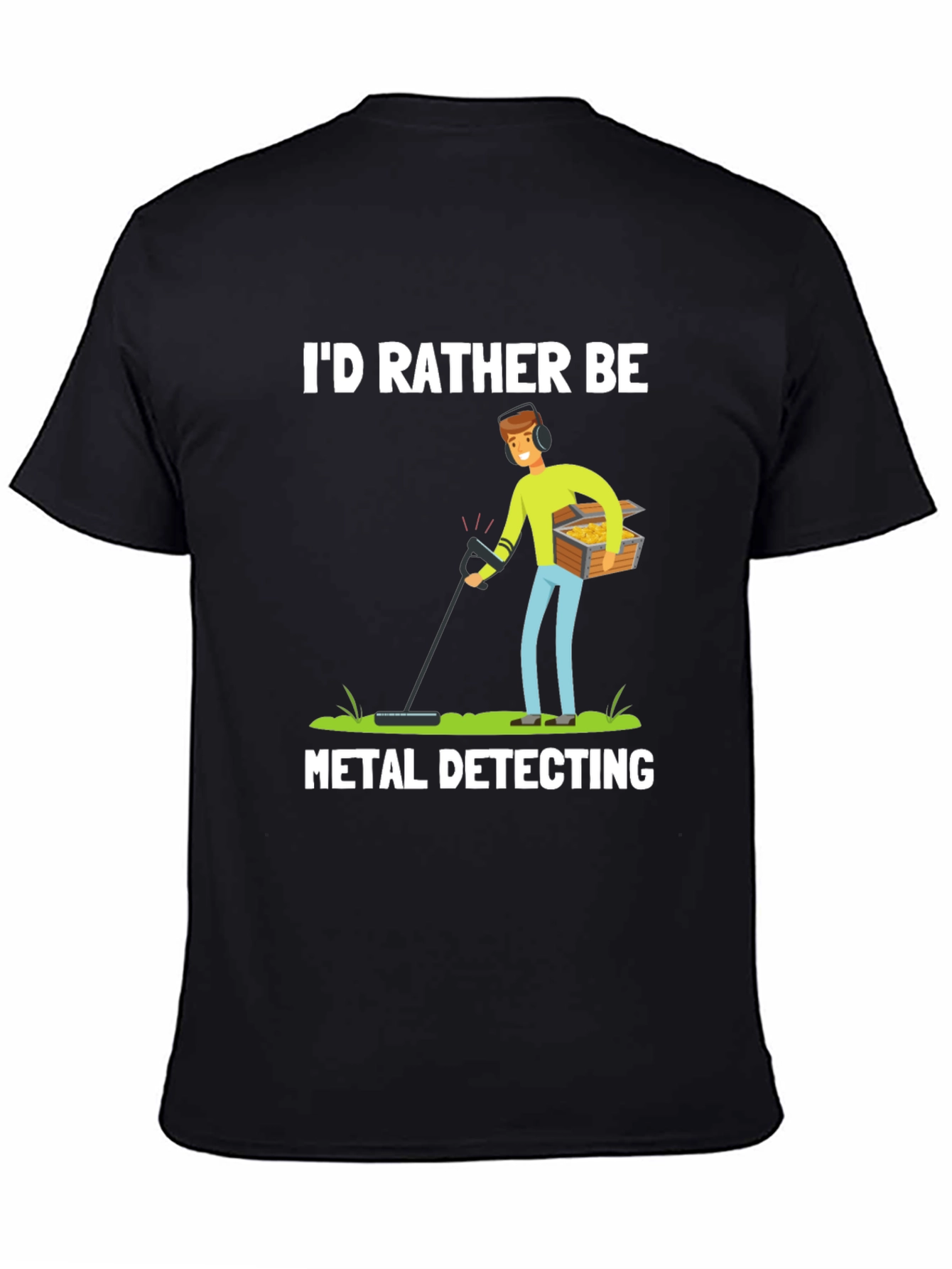 Black Metal Detecting Graphic Tee view 4