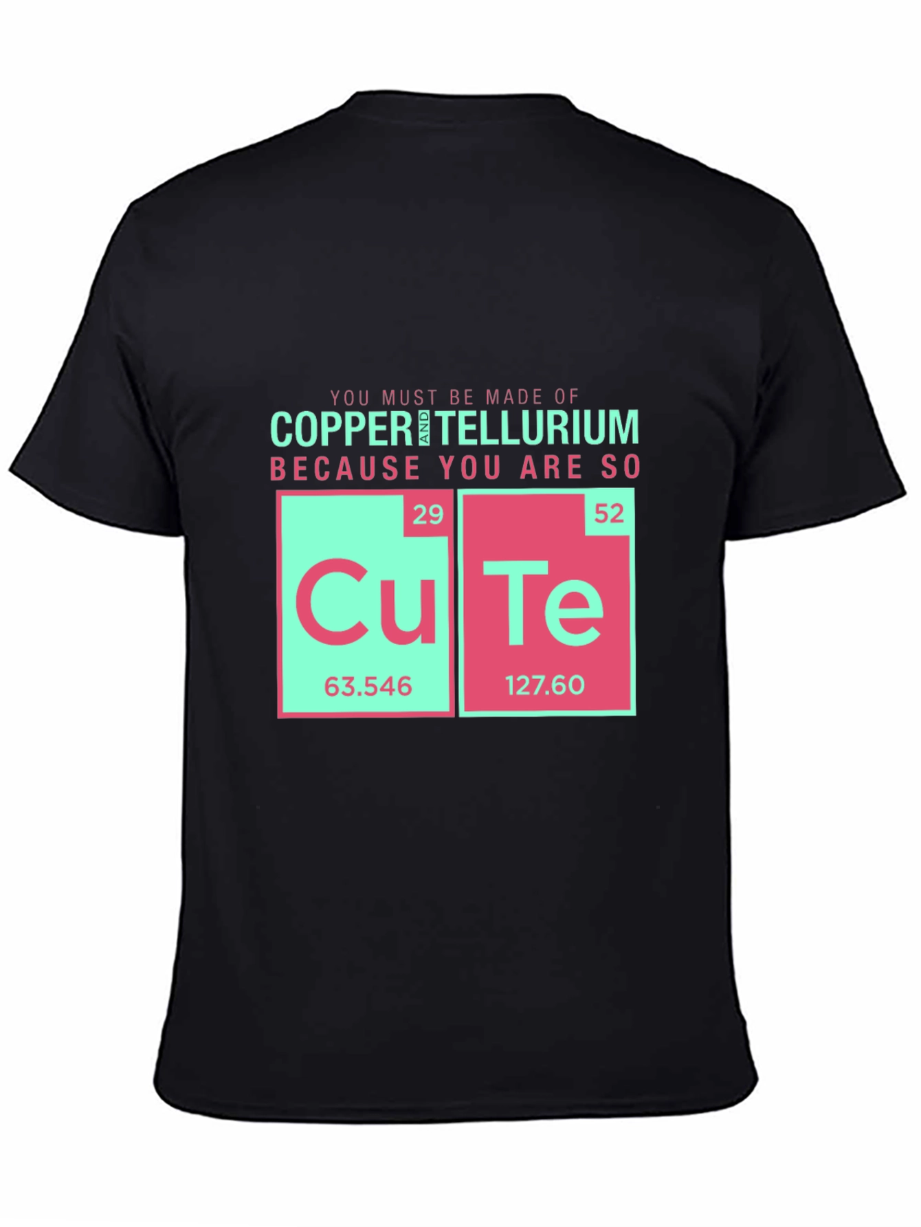 Black CuTe Chemistry T-Shirt - Funny Science Tee view 4