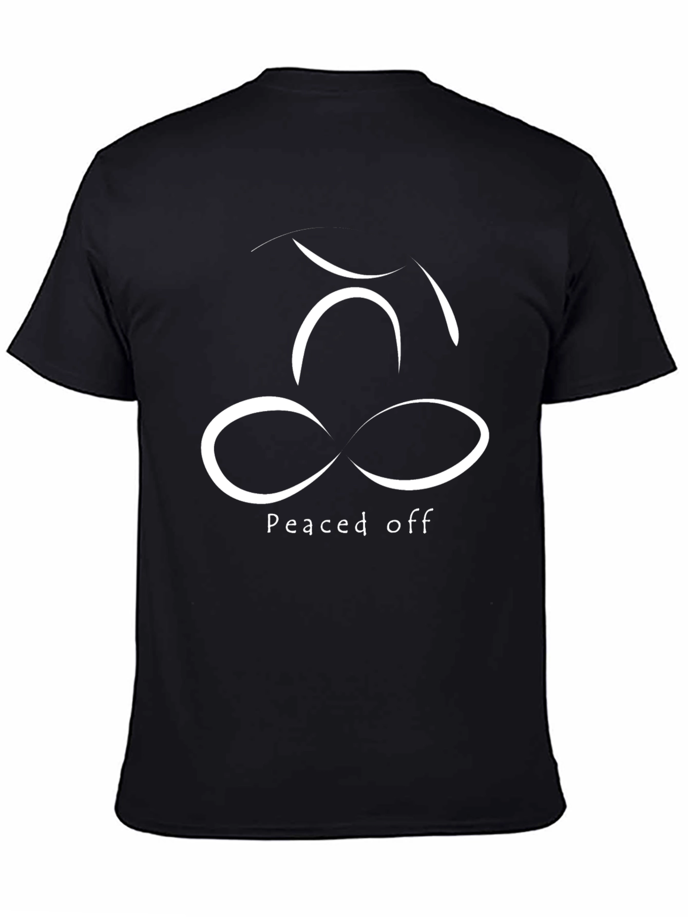 Black Peaced Off T-Shirt - Funny Graphic Tee view 4