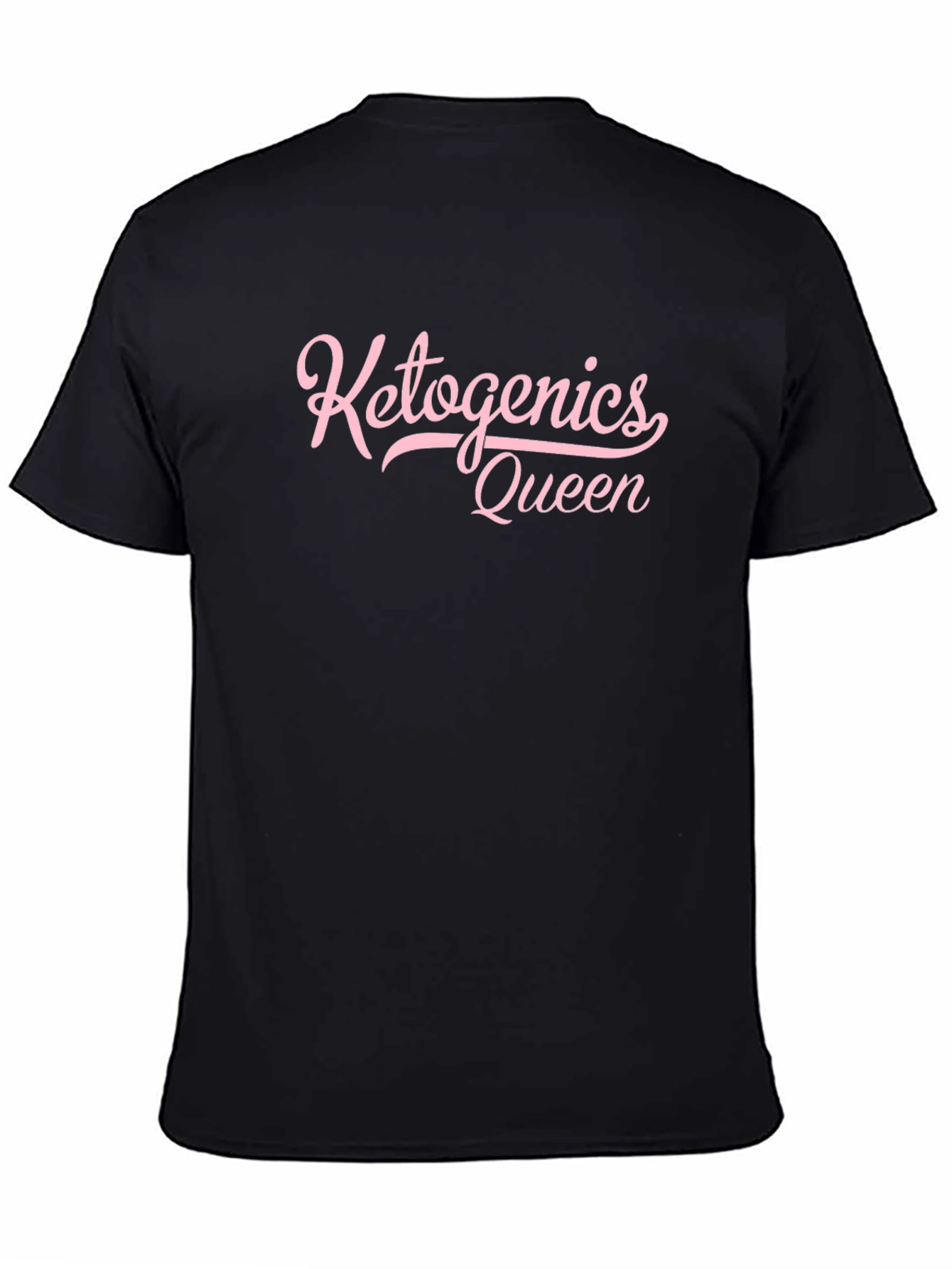 Black Ketogenic Diet Queen Black T-Shirt view 4