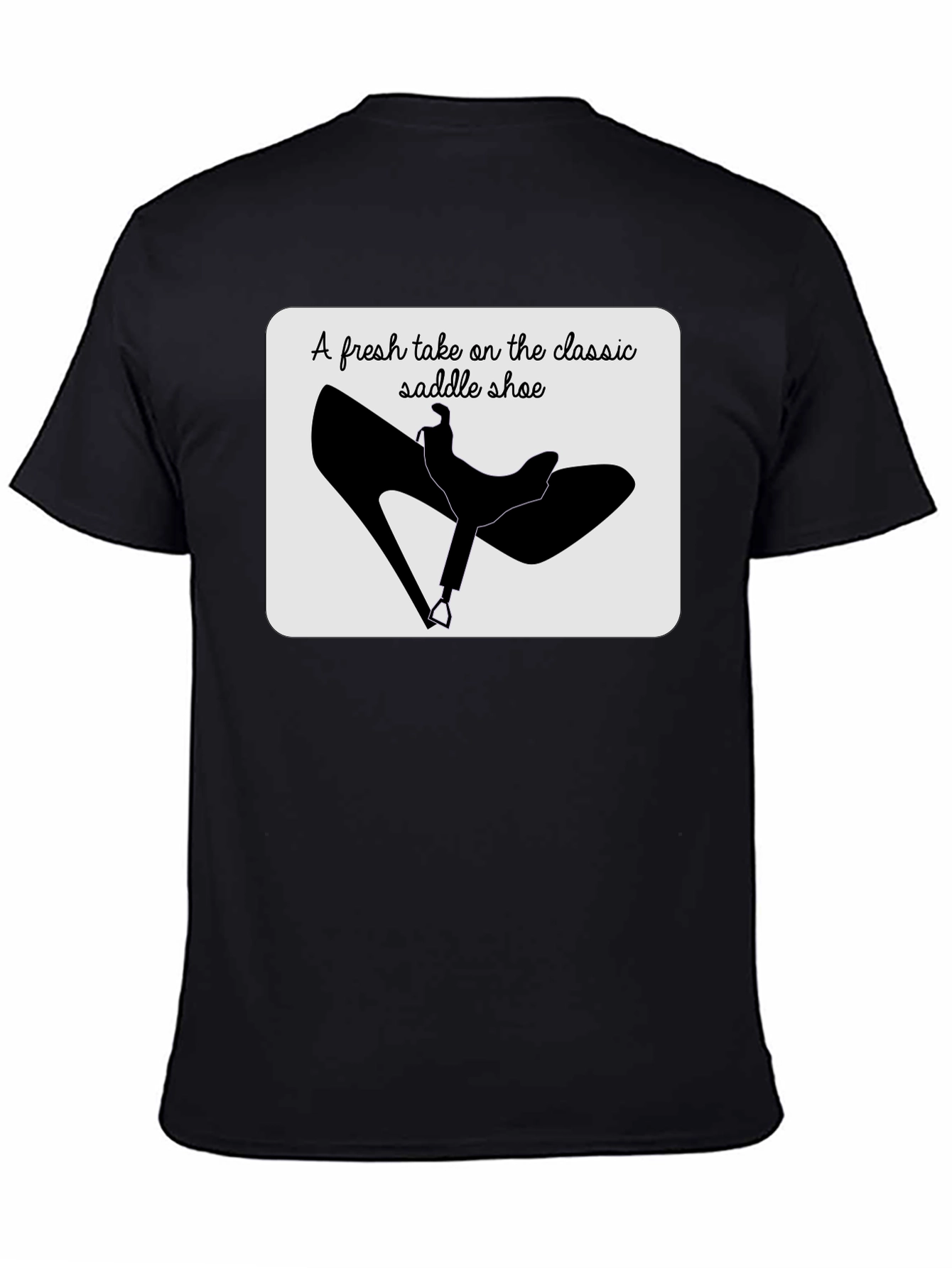 Black Saddle Shoe Tee: Classic Style Reimagined view 4