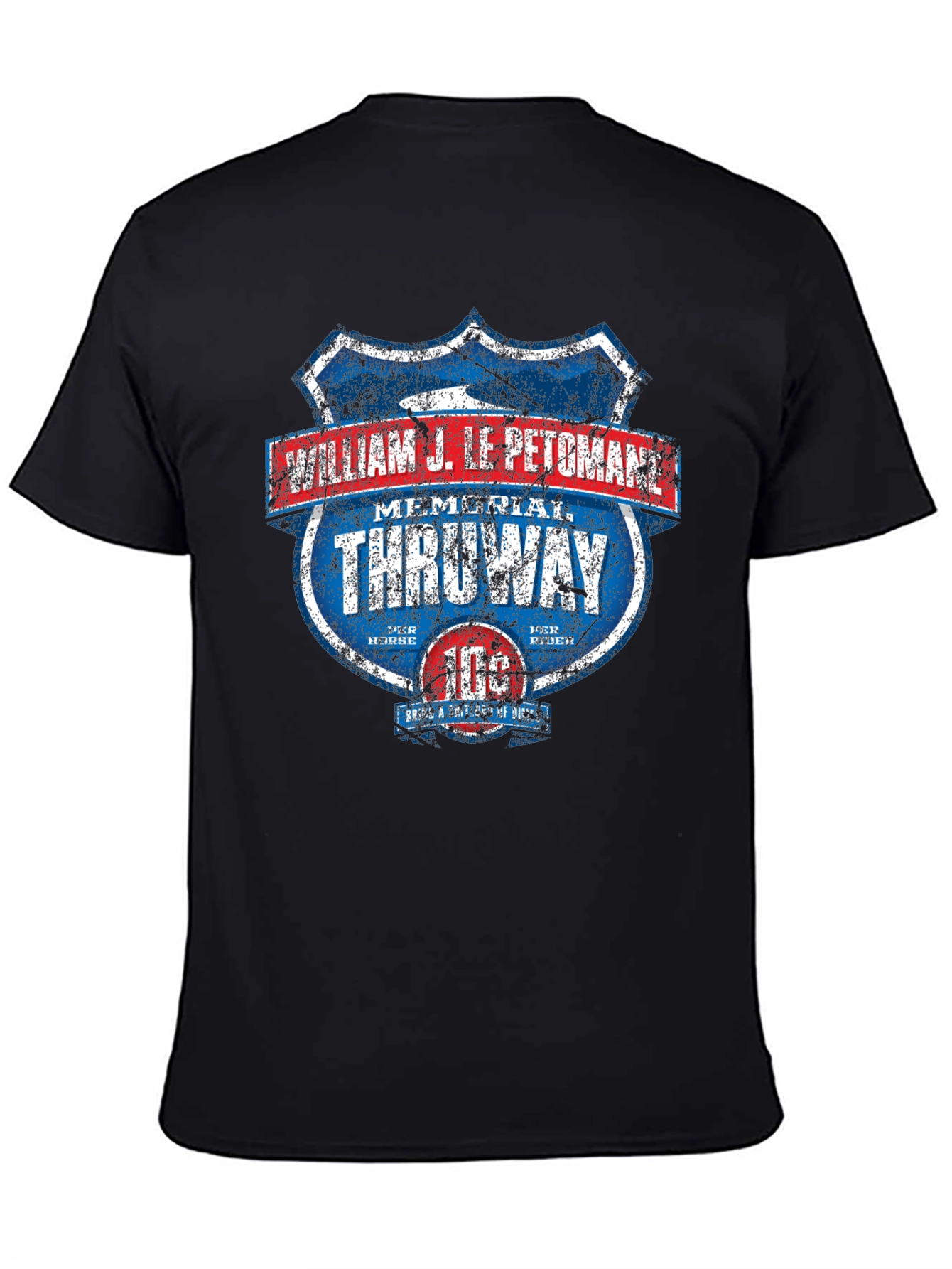 Black William J. Le Petomane Throway Memorial Graphic T-Shirt view 4