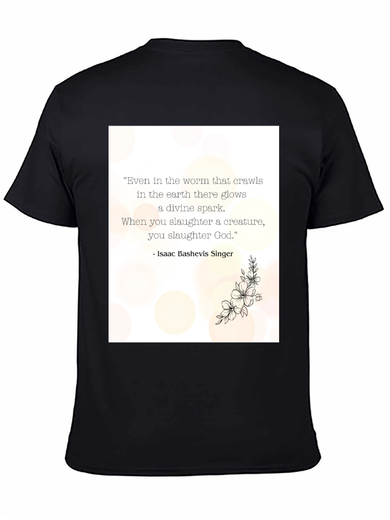 Black Philosophical Quote Graphic Tee - Unisex Black T-Shirt view 4