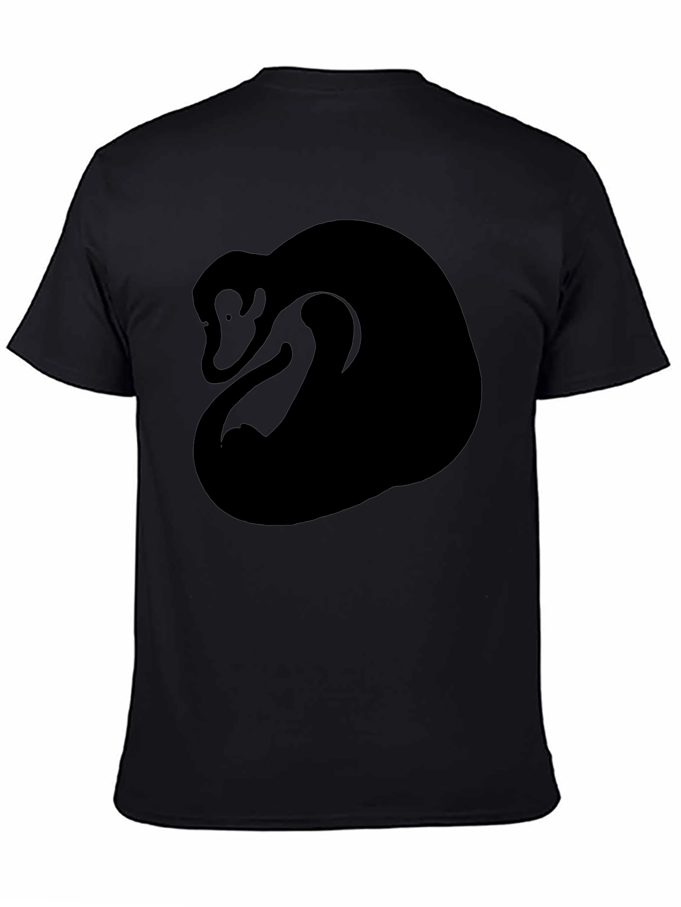 Black Abstract Monkey Graphic Tee - Black Cotton Blend view 4