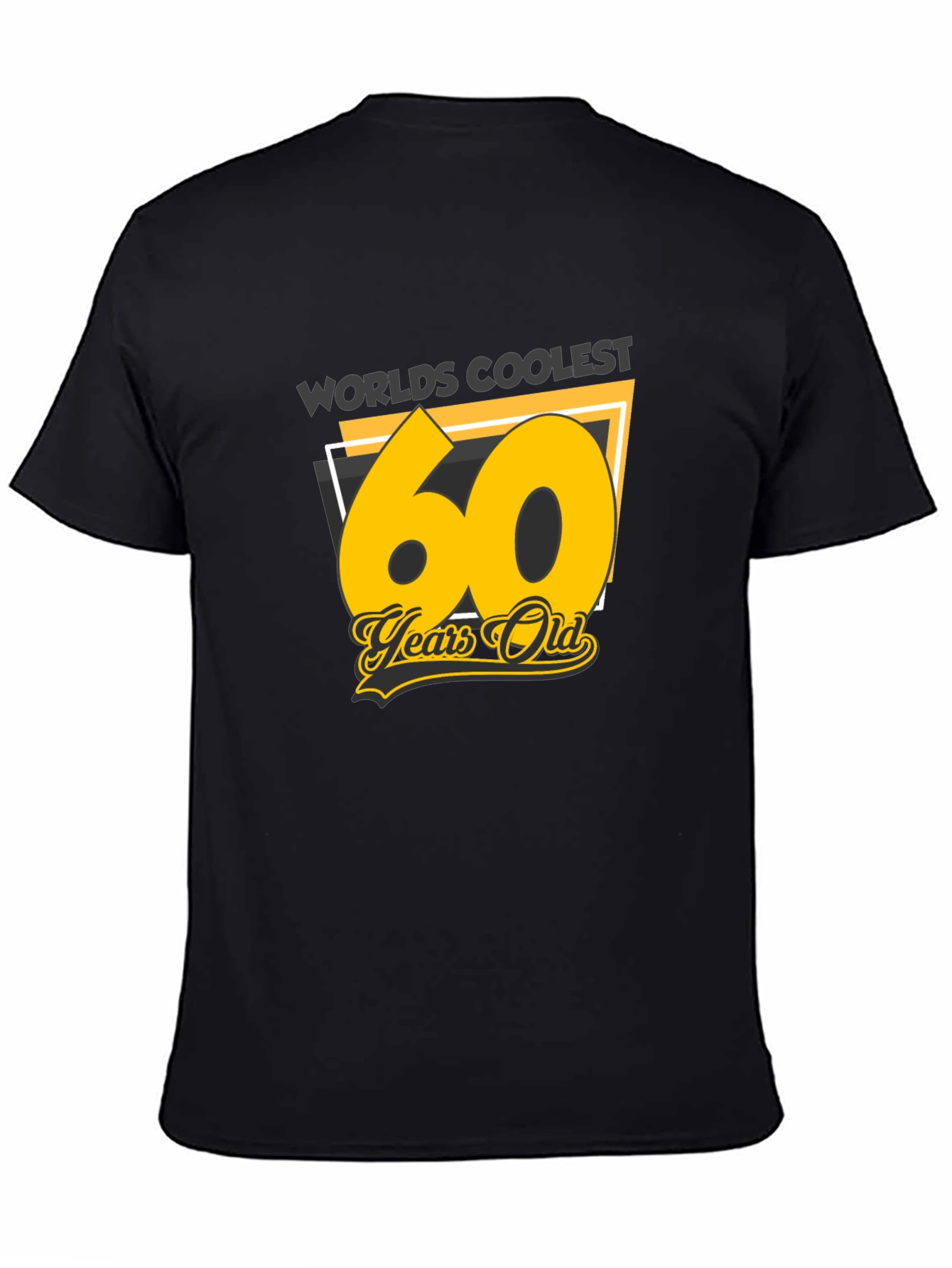 Black Worlds Coolest 60 Years Old Black T-Shirt view 4