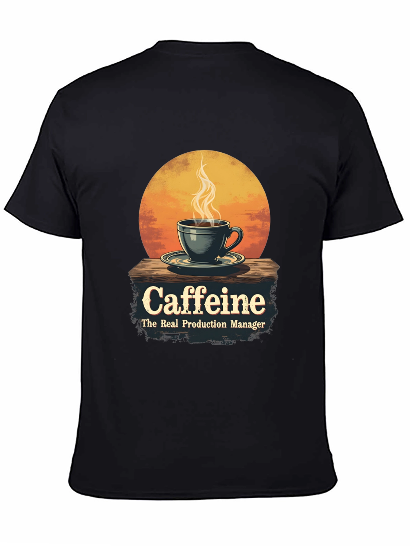 Black Caffeine: The Real Production Manager T-Shirt view 4