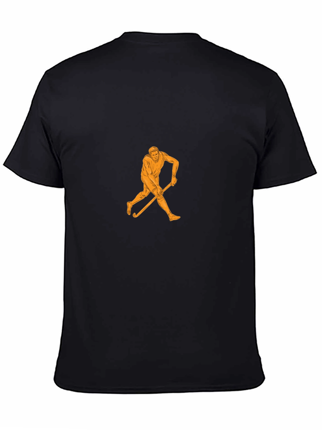 Black Hockey Player Graphic Black T-Shirt view 4