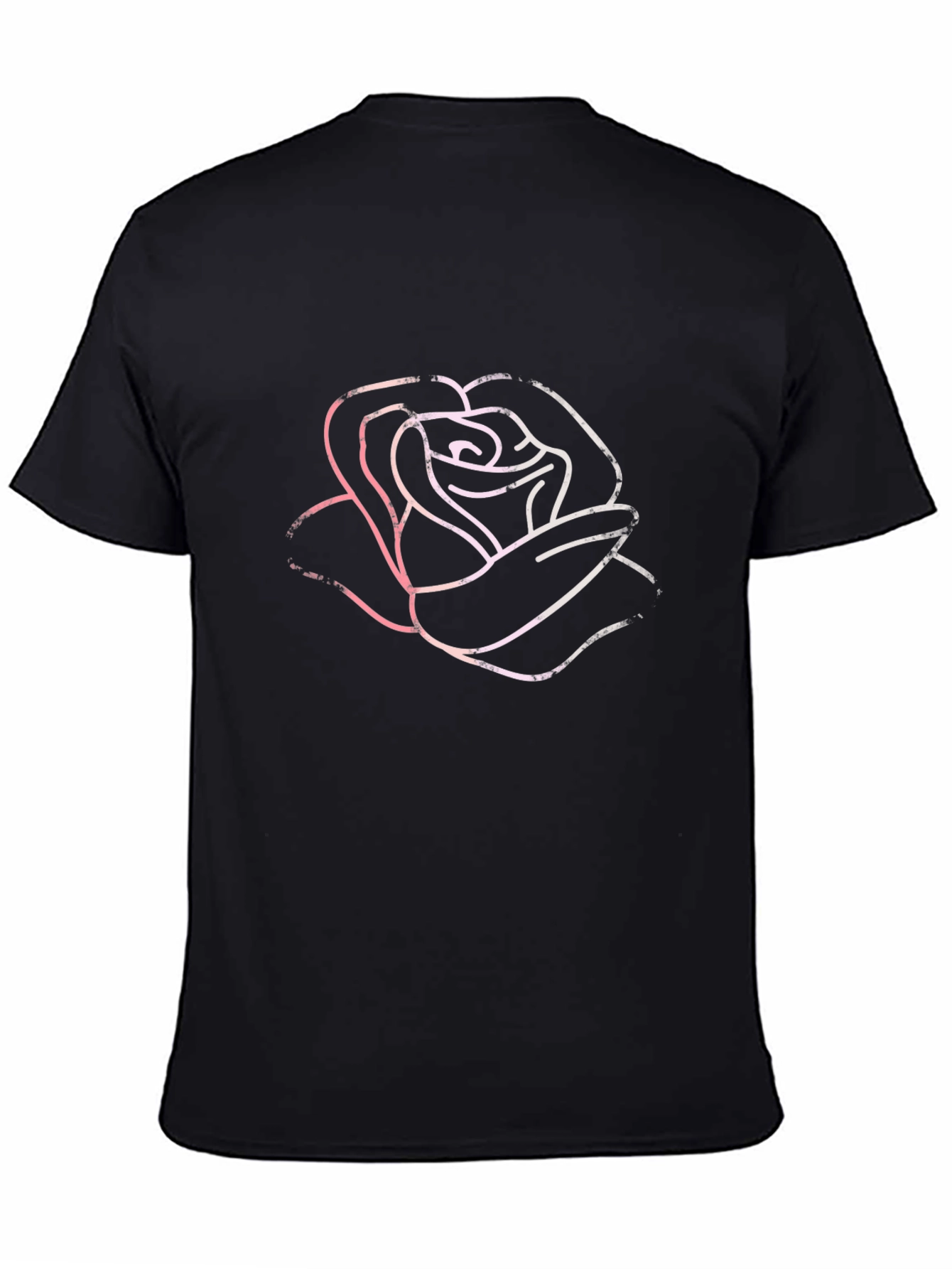 Black Rose Graphic Tee - Stylish Black Cotton T-Shirt view 4