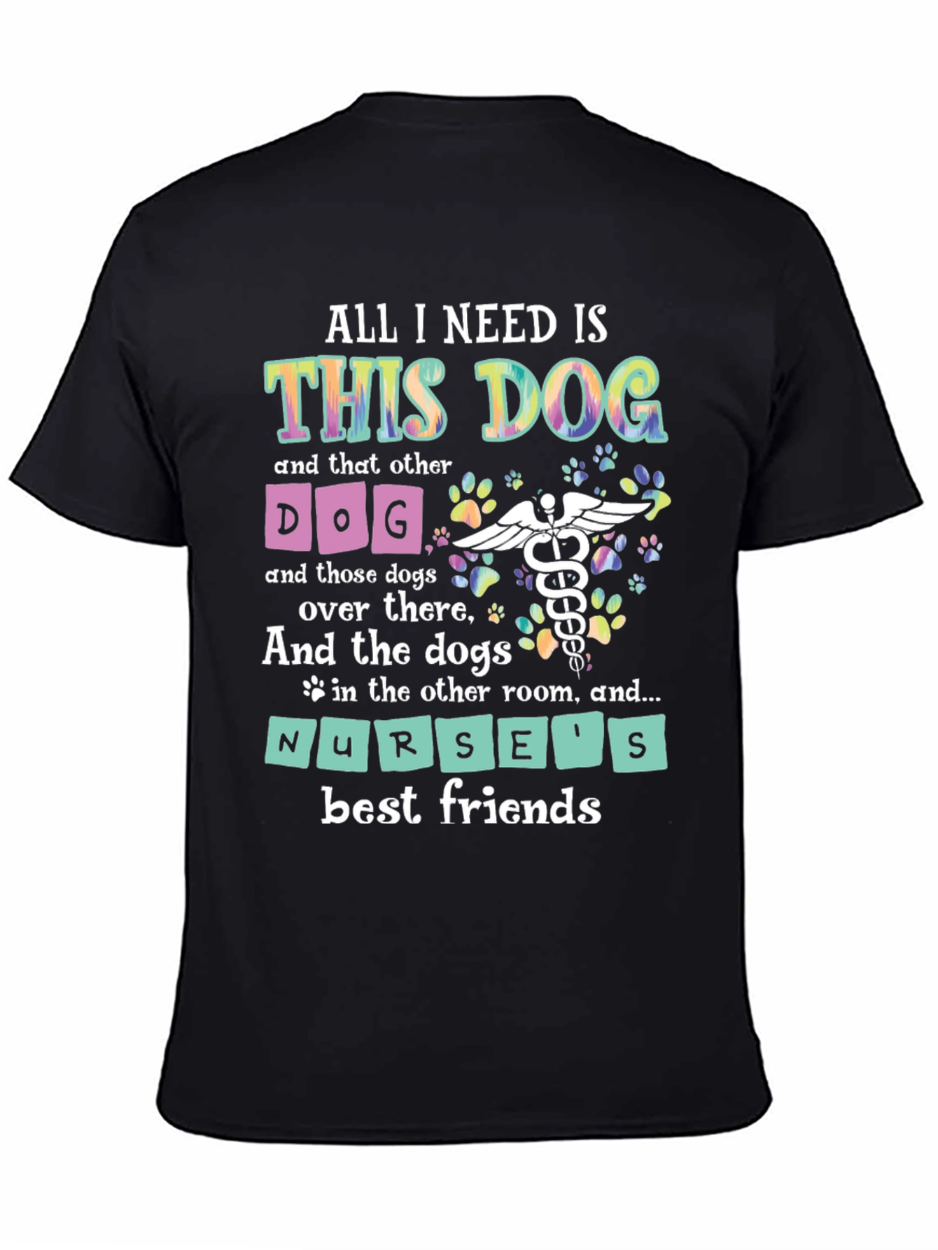 Black All I Need Is This Dog T-Shirt view 4