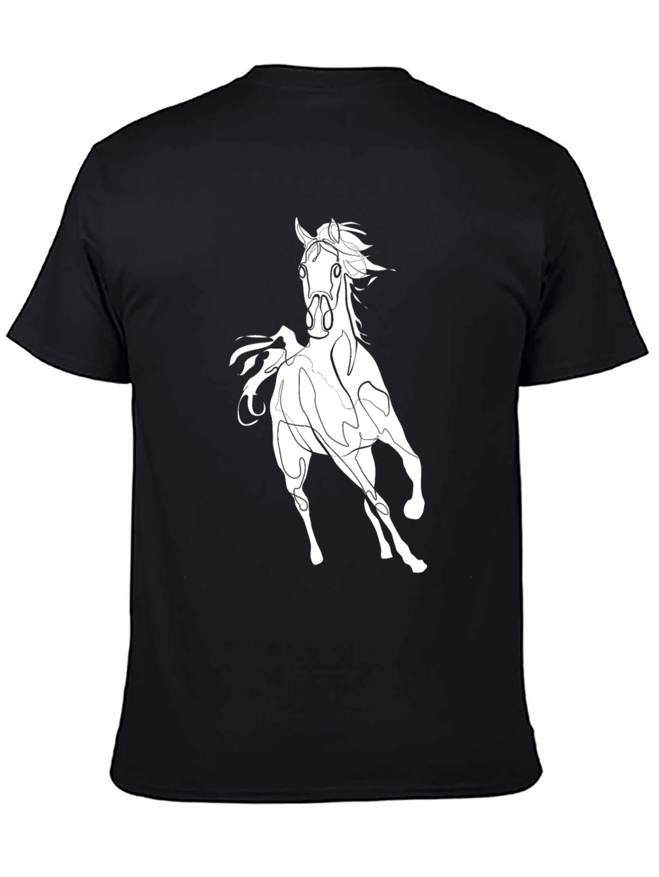 Black Black Horse Graphic T-Shirt - Stylish Men's Tee view 4