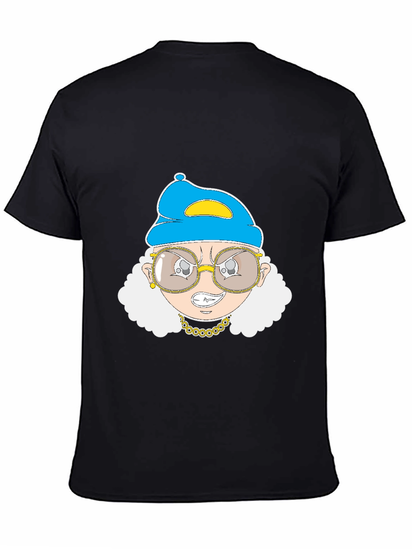 Black Grandma Gangster T-Shirt - Black view 4