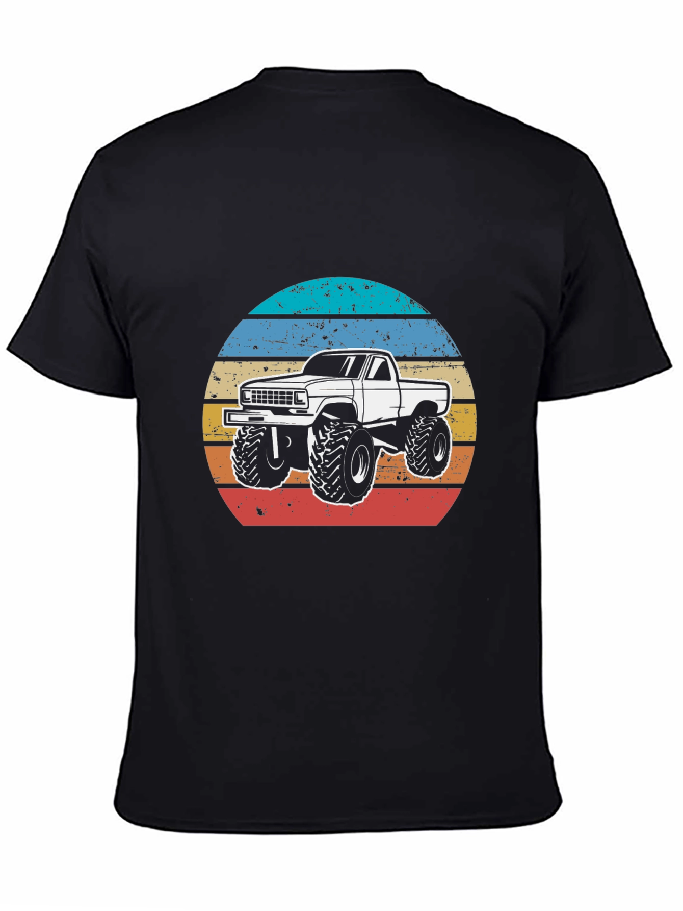 Black Retro Truck T-Shirt - Vintage Style Monster Truck Tee view 4