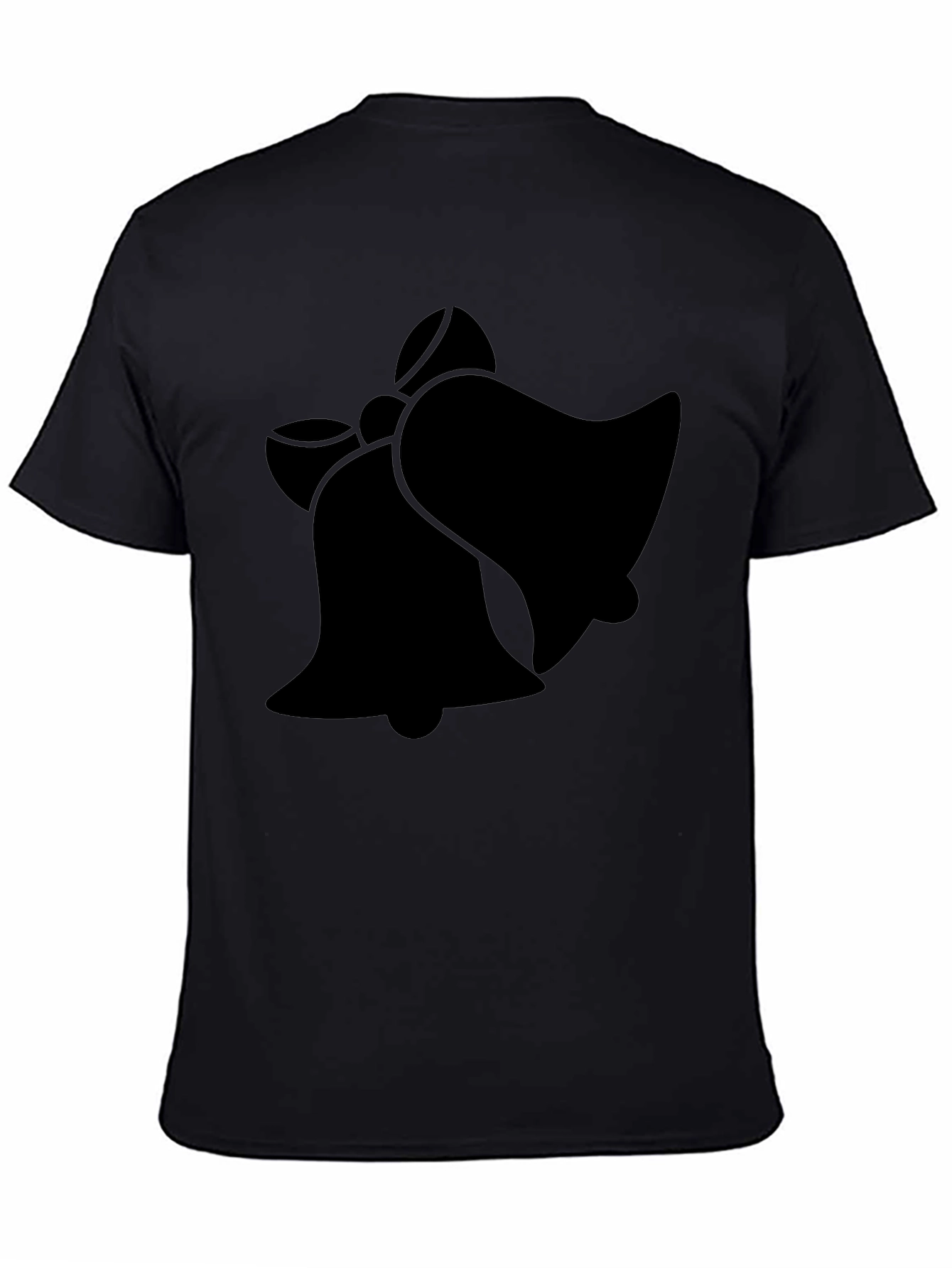 Black Festive Bells Graphic T-Shirt - Black view 4