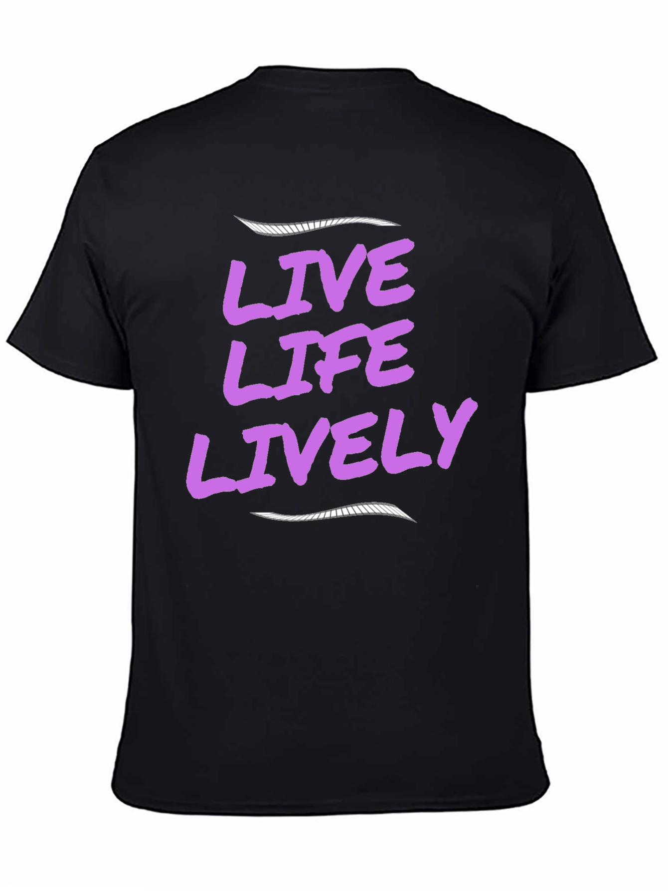 Black Live Life Lively Black T-Shirt view 4
