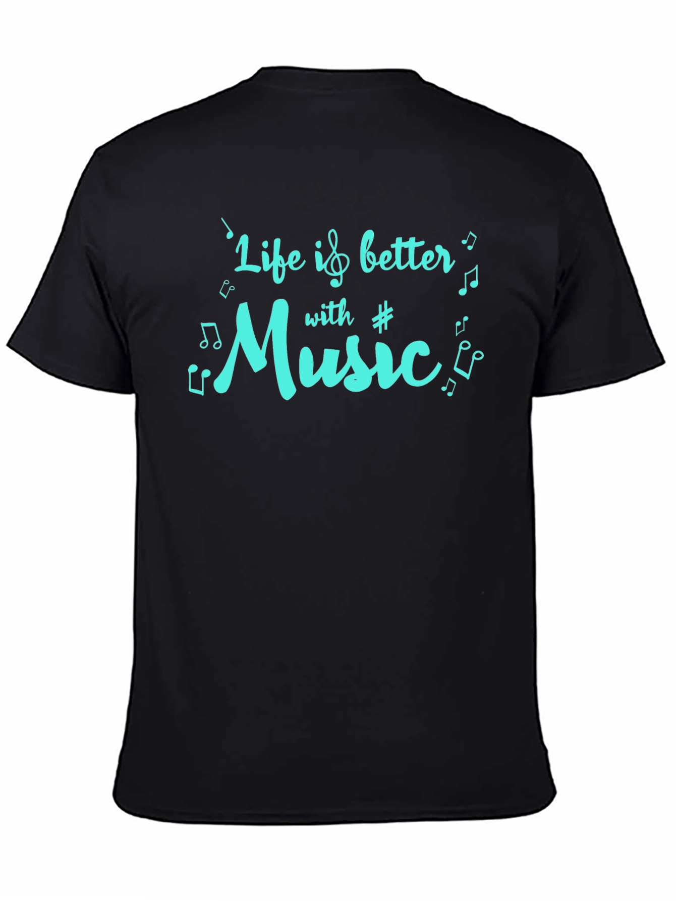 Black Life is Better with Music T-Shirt view 4
