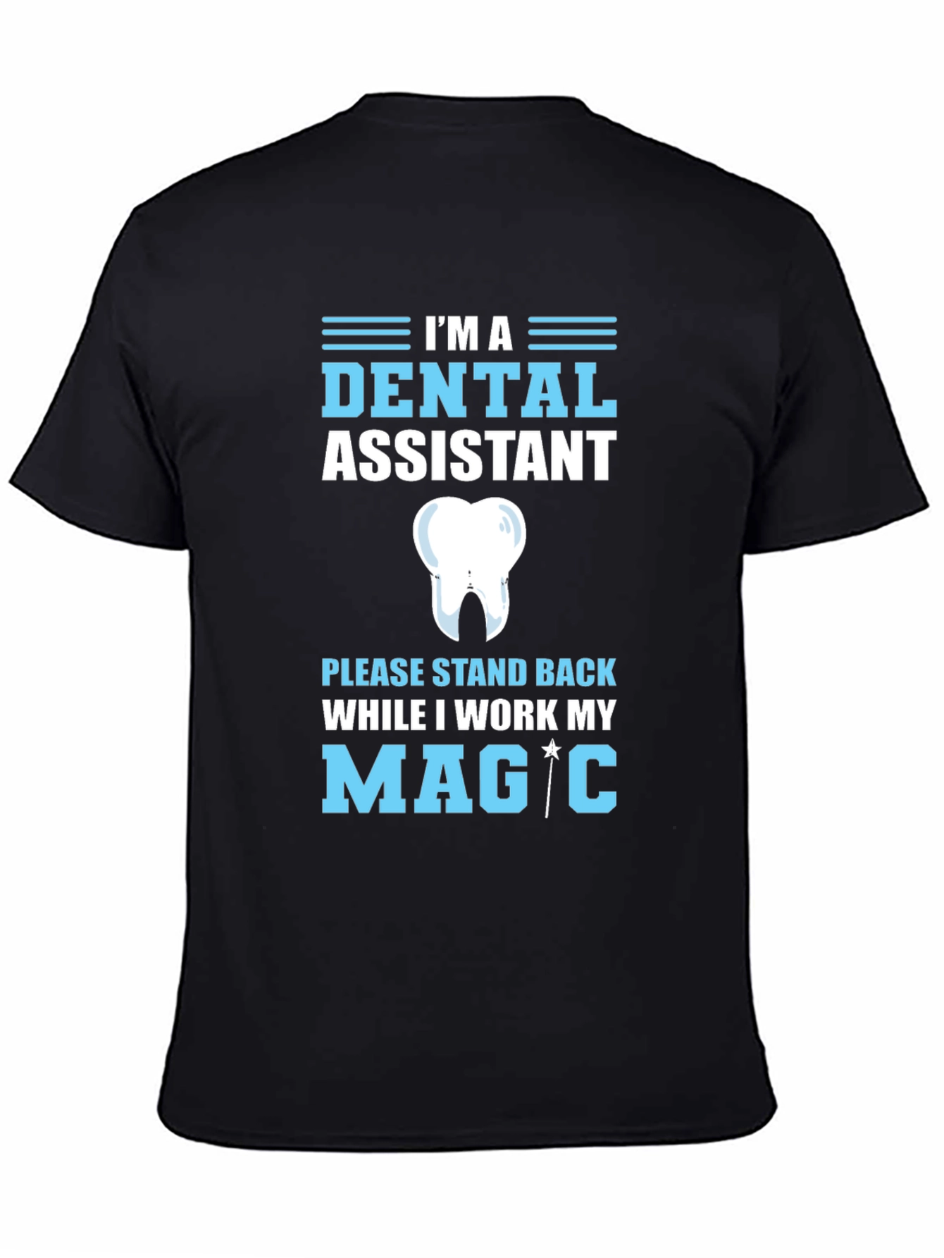Black Dental Assistant Magic T-Shirt view 4