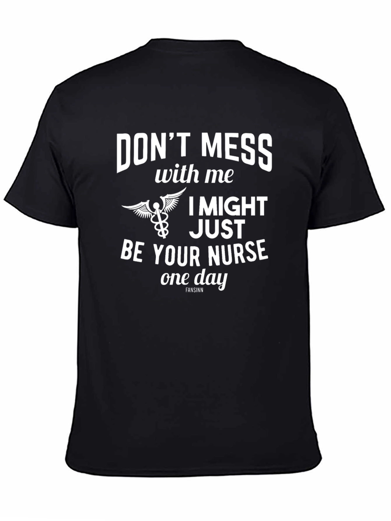 Black Don't Mess with Me Nurse Graphic Tee view 4